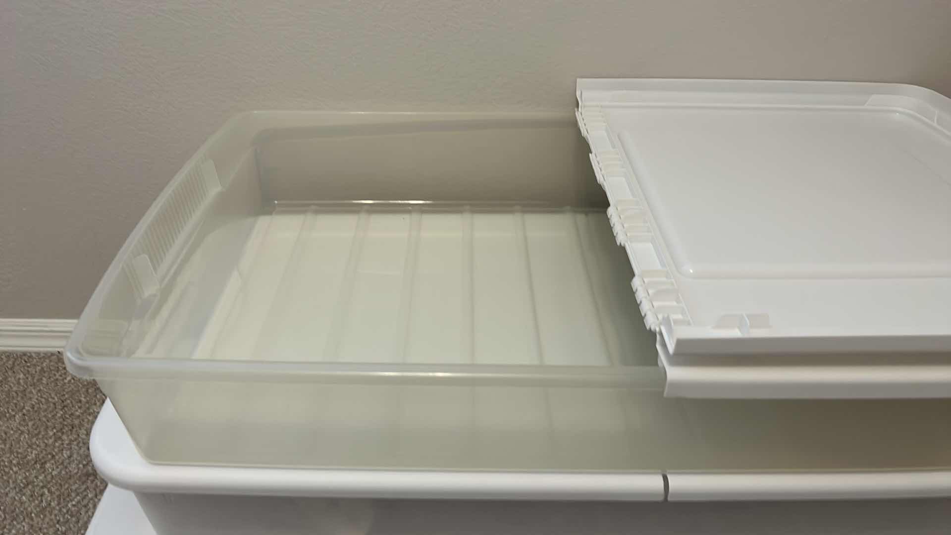 Photo 3 of 3 STORAGE CONTAINERS SMALLEST 49” x 22” x 6” AND GARMET BAG