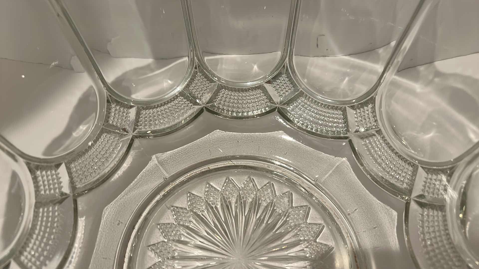 Photo 1 of LARGE CUT CRYSTAL PUNCH BOWL WITH LADEL 14.5” x 7”