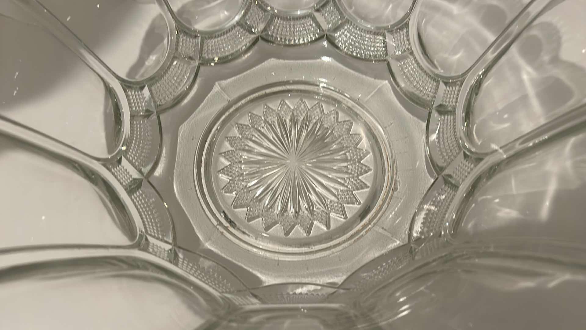 Photo 1 of LARGE CUT CRYSTAL PUNCH BOWL WITH LADEL 14.5” x 7”
