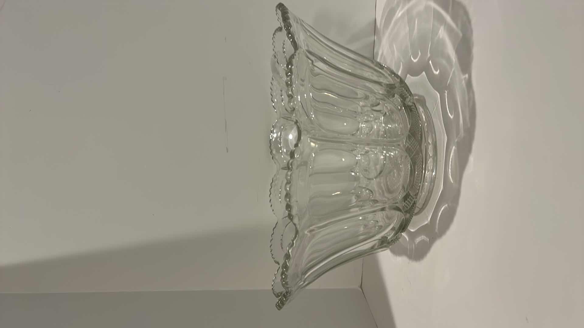 Photo 1 of LARGE CUT CRYSTAL PUNCH BOWL WITH LADEL 14.5” x 7”