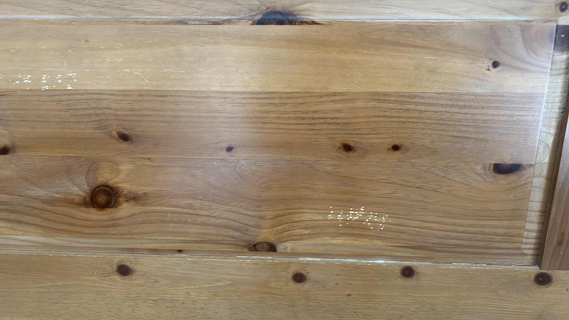 Photo 3 of BROYHILL KNOTTY PINE DISTRESSED KING HEADBOARD 75” x 50”