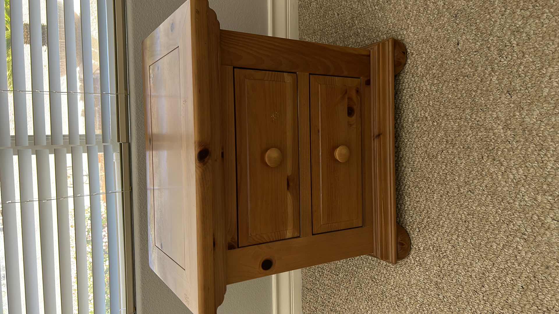 Photo 1 of BROYHILL KNOTTY PINE DISTRESSED NIGHTSTAND 26” x 27” x H25”