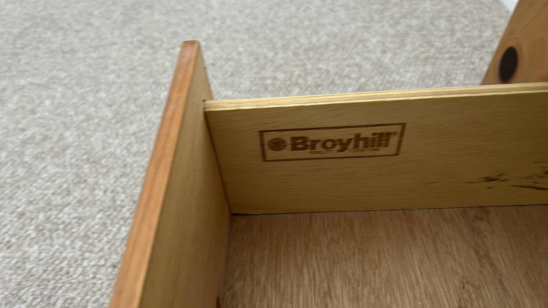 Photo 1 of BROYHILL KNOTTY PINE DISTRESSED NIGHTSTAND 26” x 27” x H25”