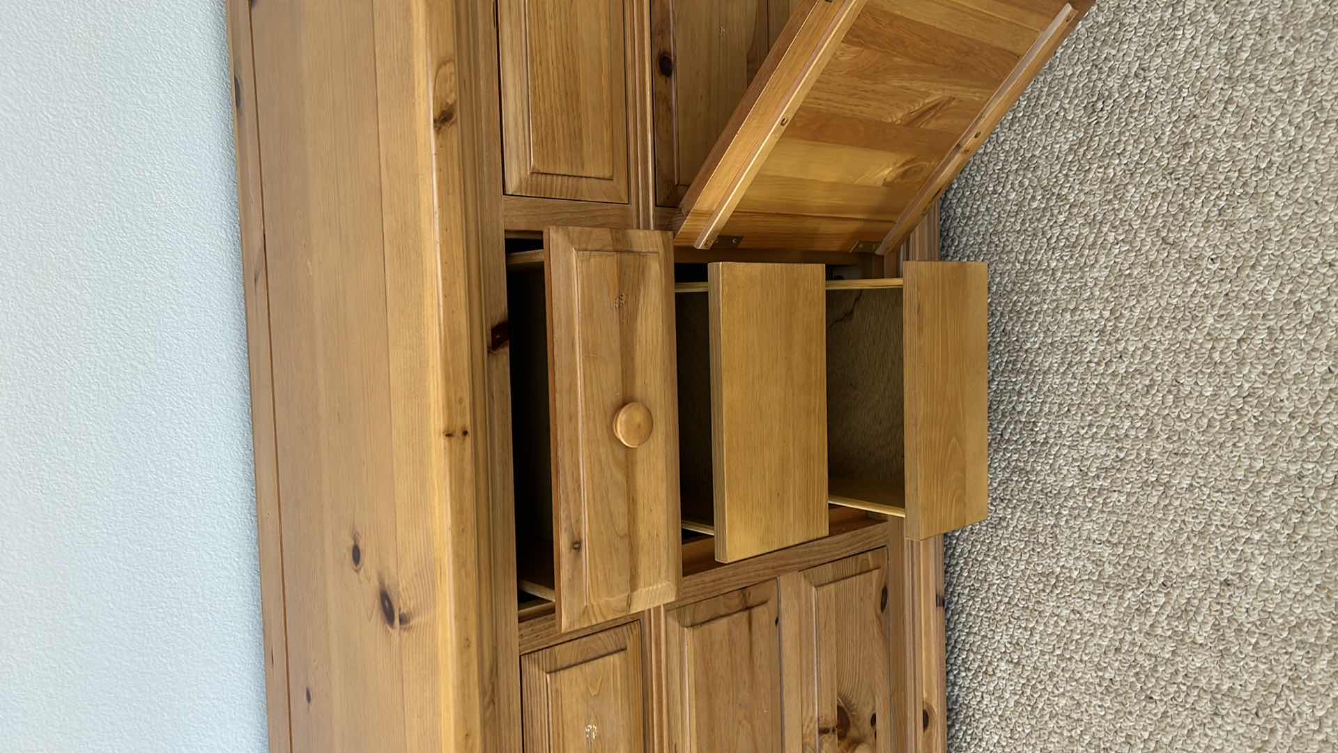 Photo 1 of BROYHILL KNOTTY PINE DISTRESSED DRESSER 69” x 19” x H33”