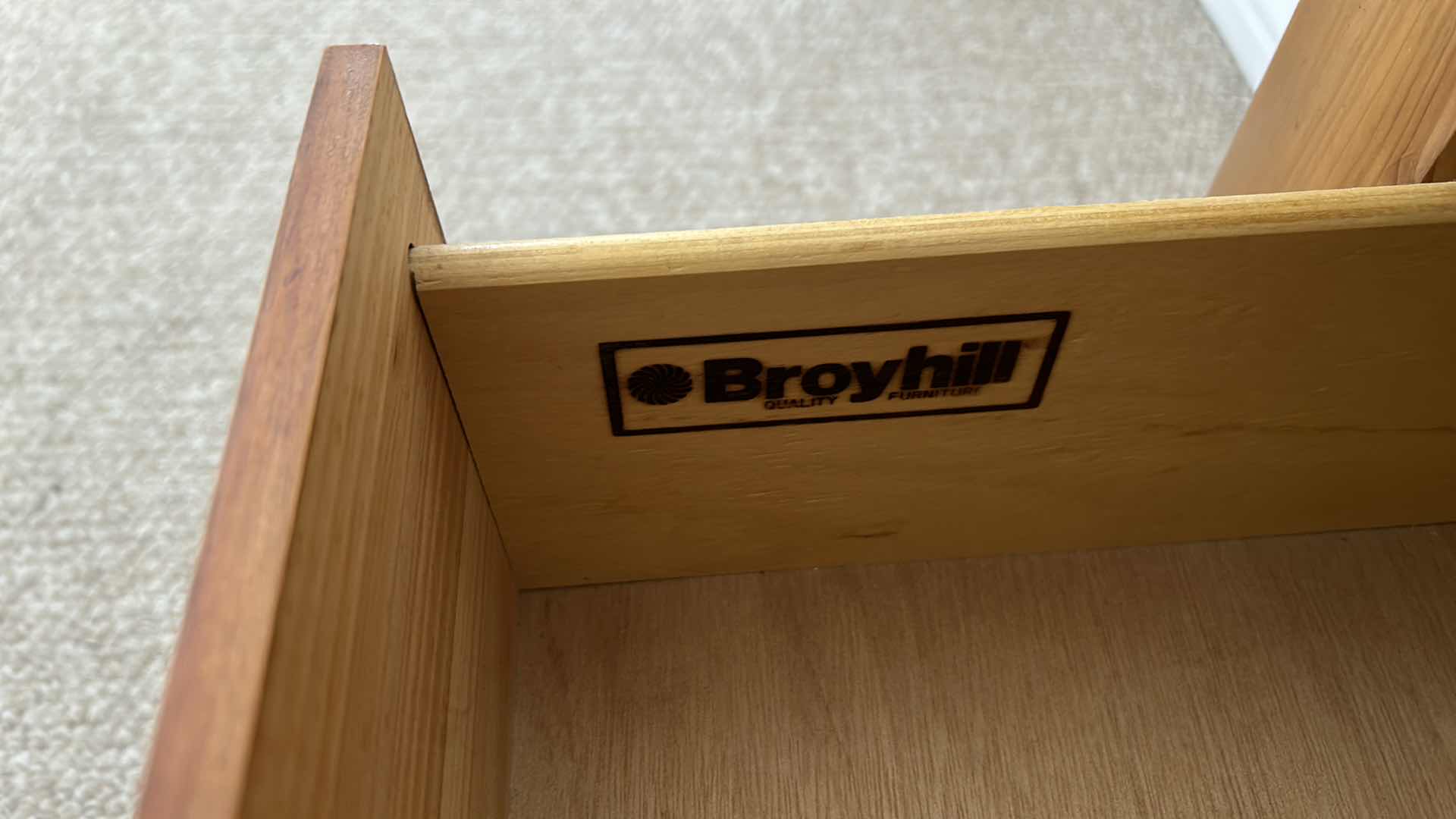 Photo 1 of BROYHILL KNOTTY PINE DISTRESSED NIGHTSTAND 26” x 27” x H25”