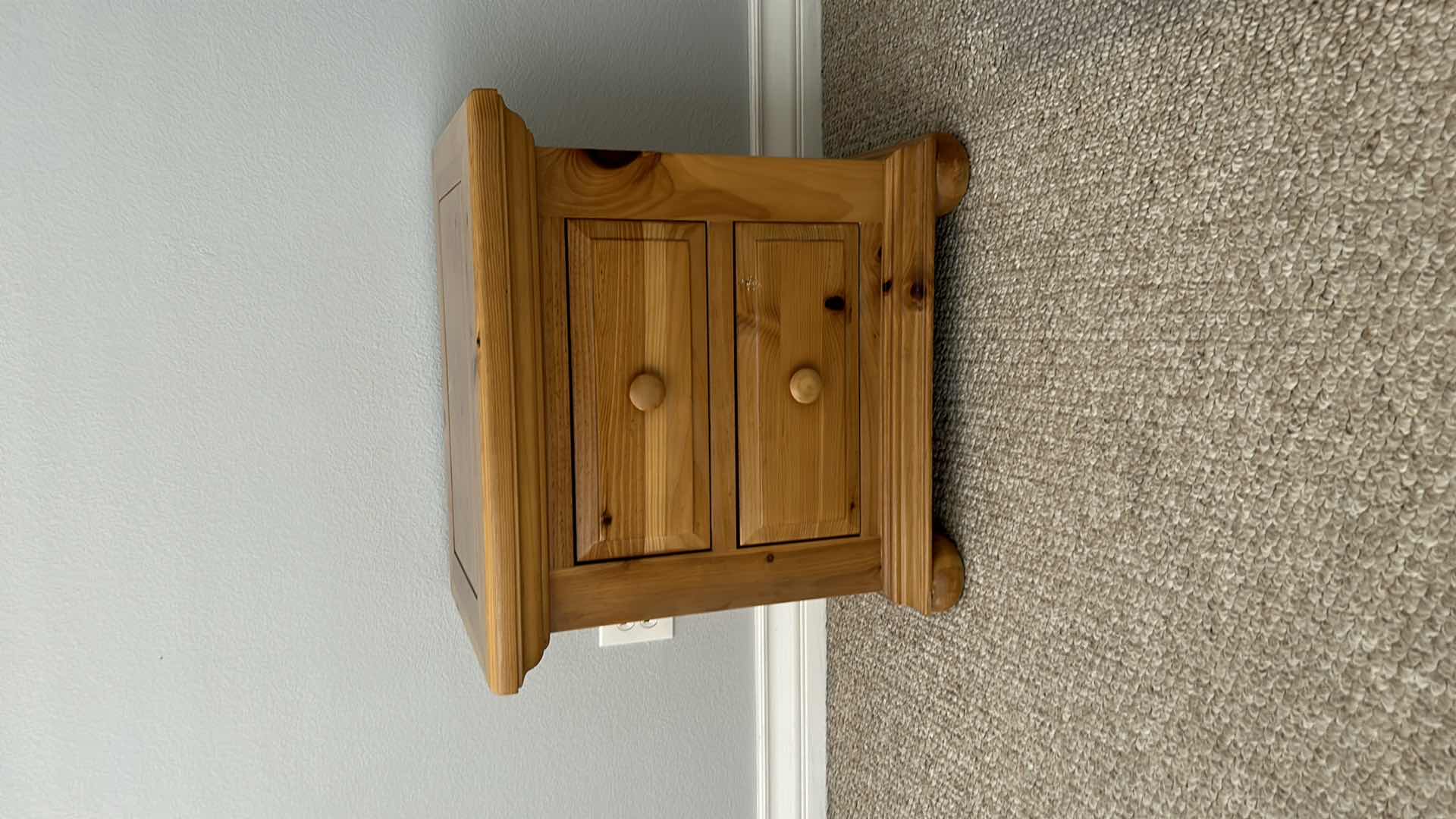 Photo 1 of BROYHILL KNOTTY PINE DISTRESSED NIGHTSTAND 26” x 27” x H25”