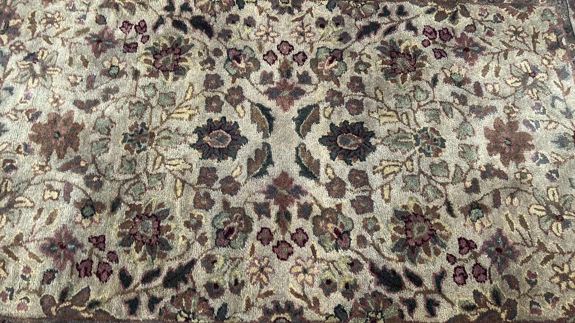 Photo 1 of HAND MADE BEIGE WOOL PILE RUG 3’8” x 5’6”