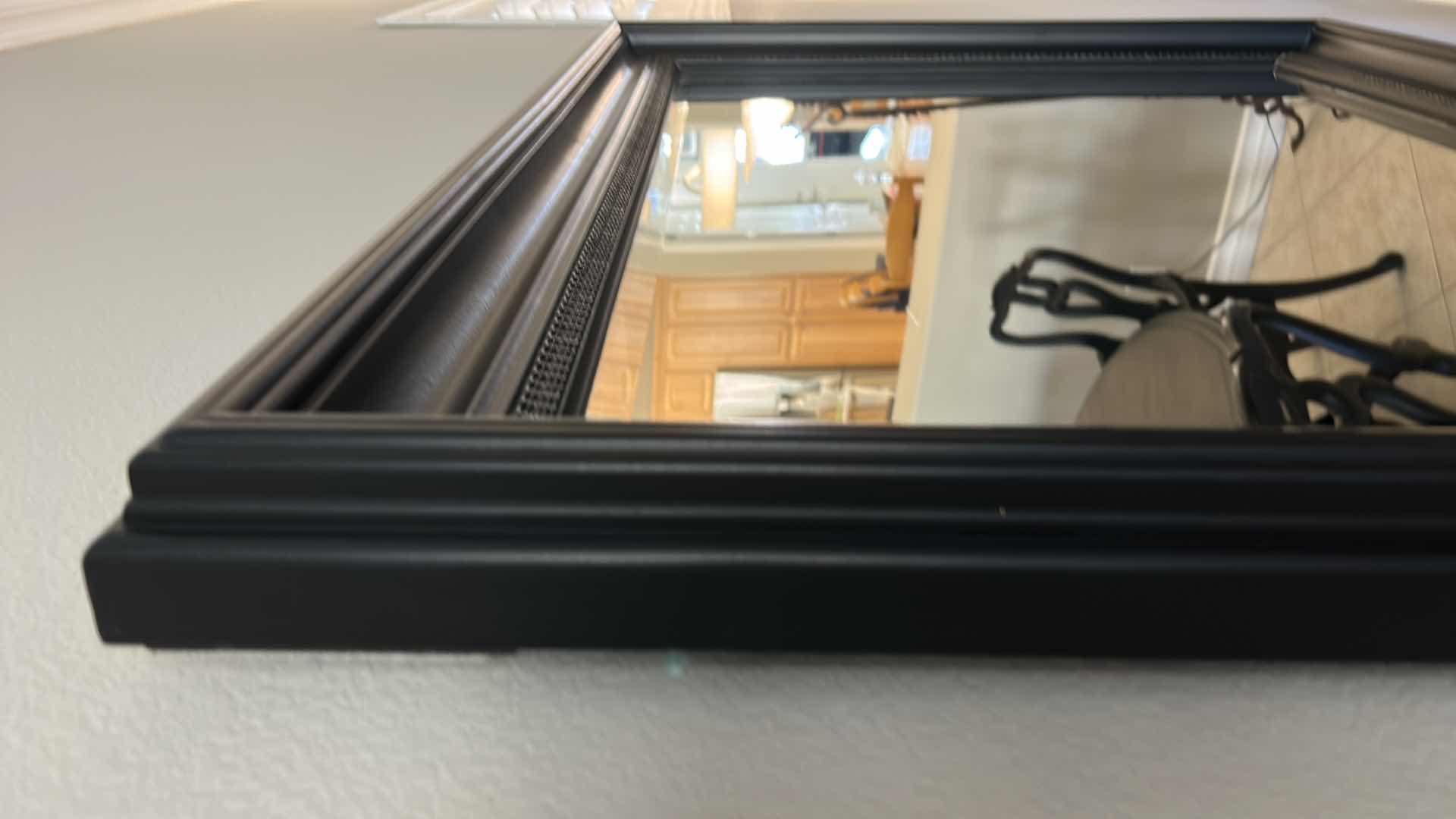 Photo 5 of BLACK FRAMED BELVELED GLASS MIRROR 49” x 38”