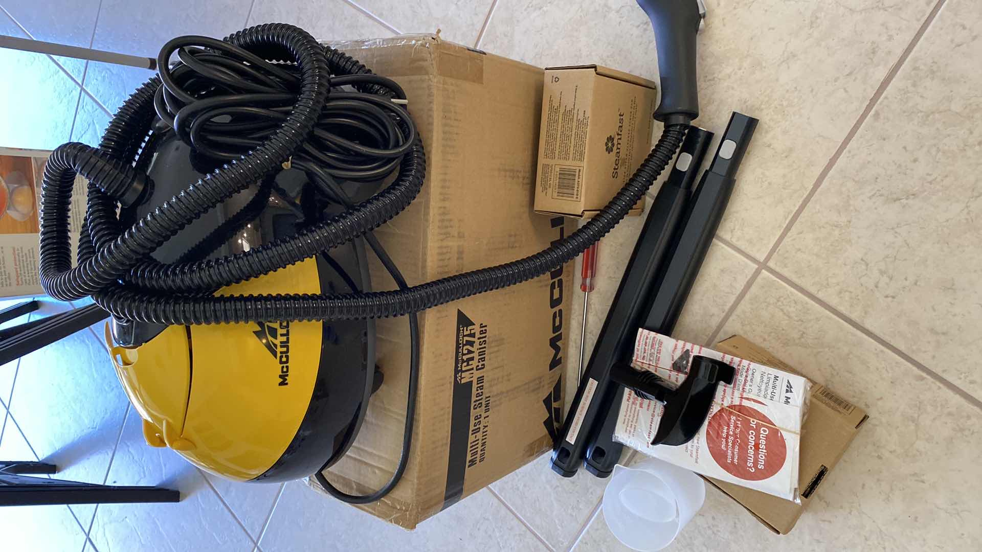 Photo 1 of MCCULLOCH STEAMFAST CANISTER STEAMER WITH ACCESSORIES