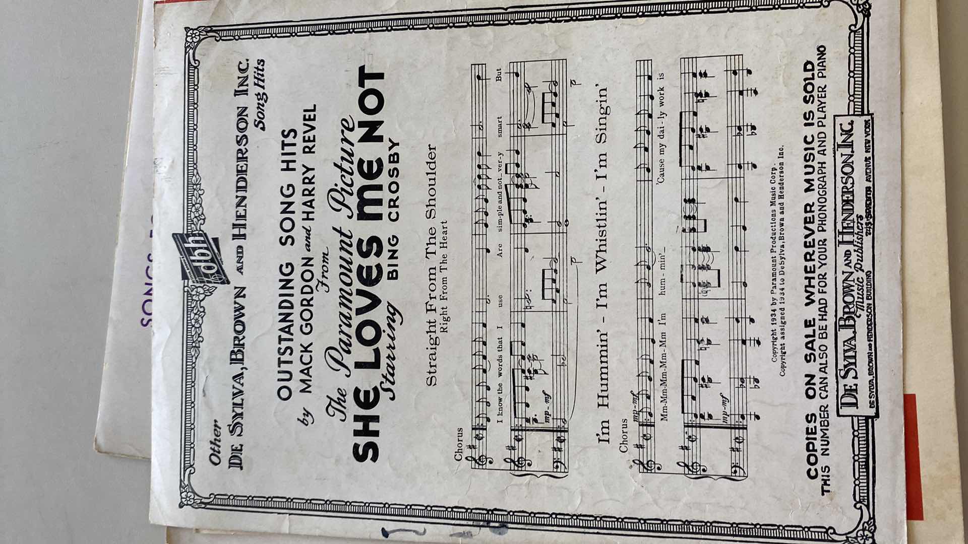 Photo 10 of VINTAGE SHEET MUSIC