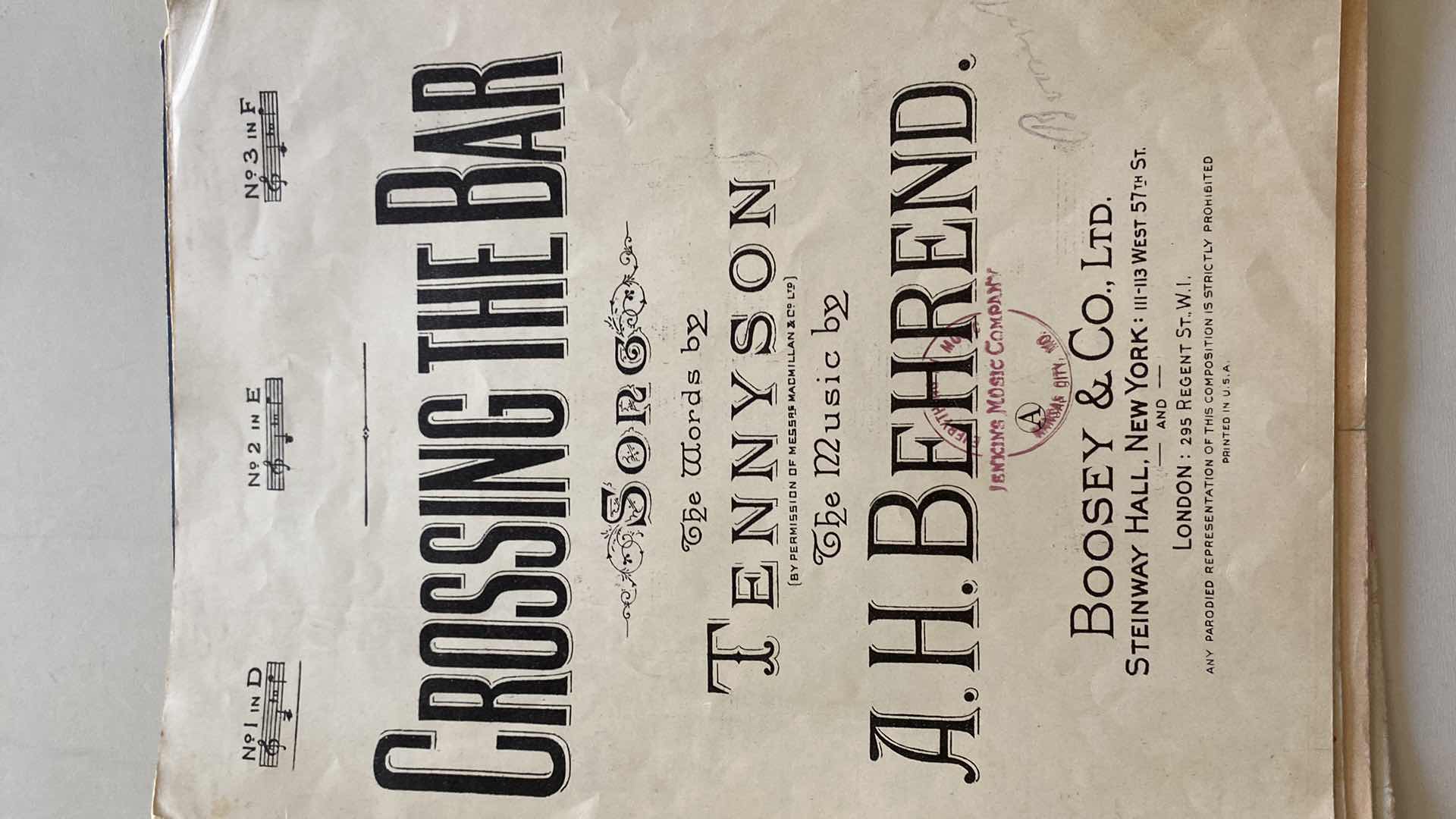 Photo 3 of VINTAGE SHEET MUSIC