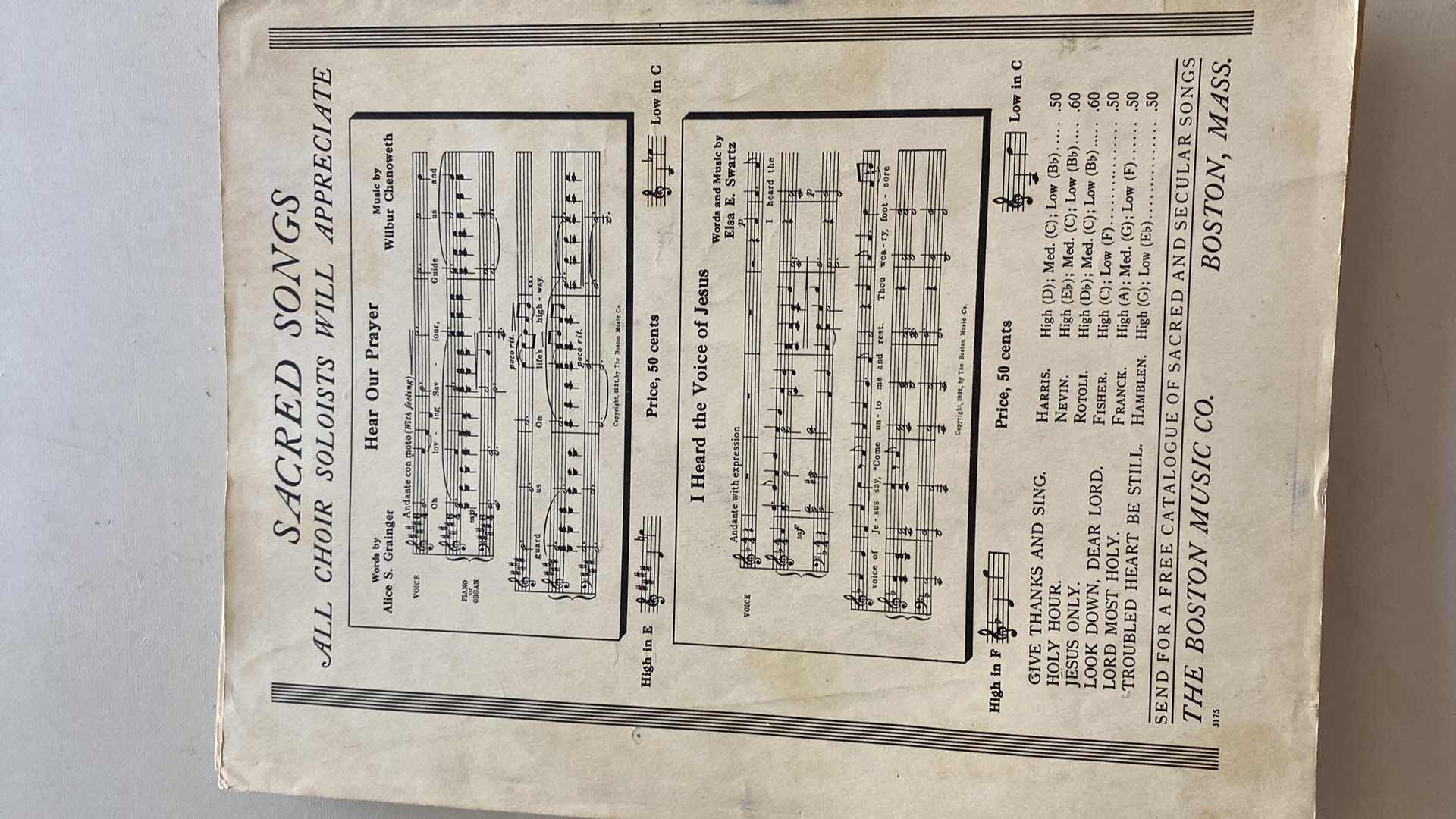 Photo 1 of VINTAGE SHEET MUSIC