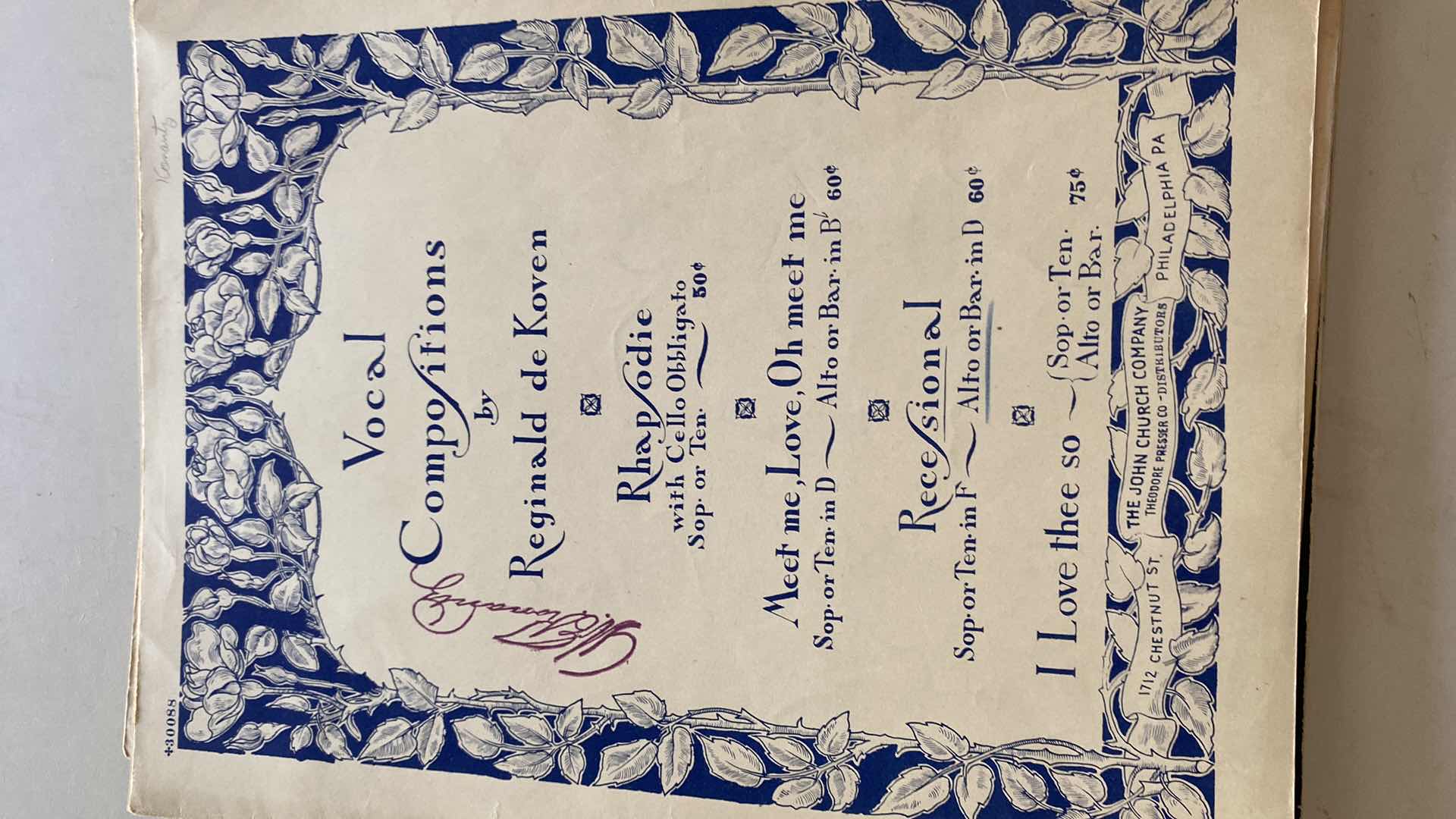 Photo 1 of VINTAGE SHEET MUSIC