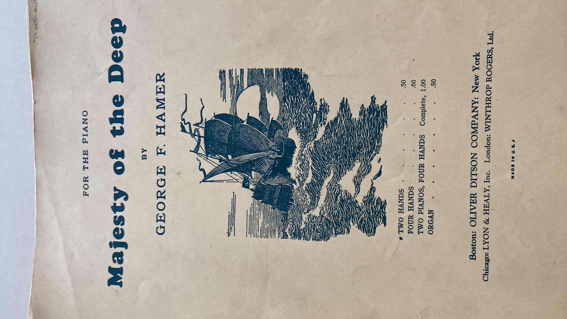 Photo 1 of VINTAGE SHEET MUSIC