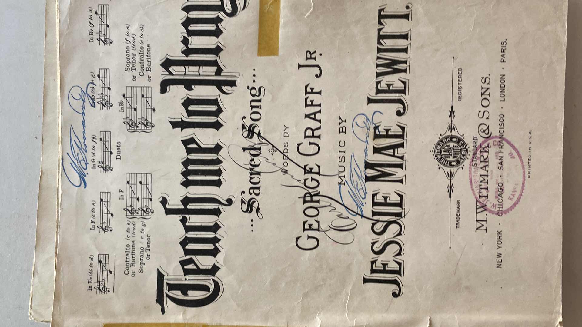 Photo 1 of VINTAGE SHEET MUSIC