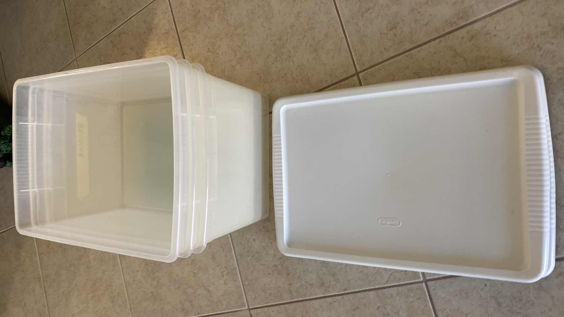 Photo 1 of 3 STERILITE STORAGE TOTES WITH LIDS 22” X 16” H12”