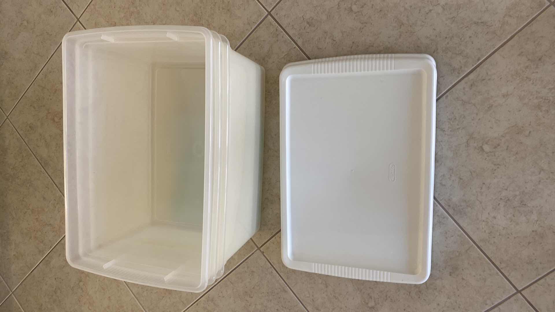 Photo 1 of 3 STERILITE STORAGE TOTES WITH LIDS 22” X 16” H12”