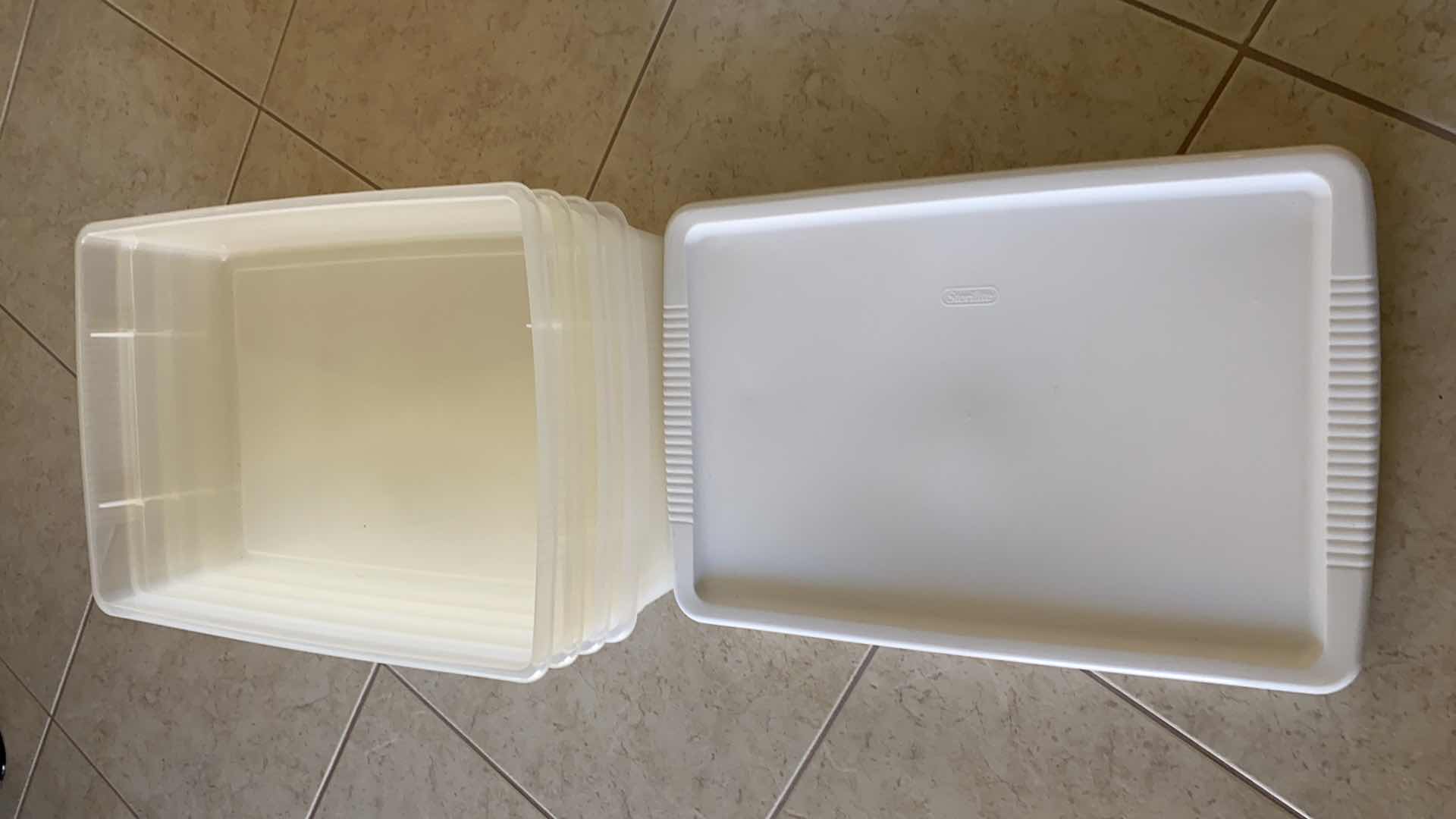Photo 1 of 4 STERILITE STORAGE TOTES WITH LIDS 22” X 15” H6”