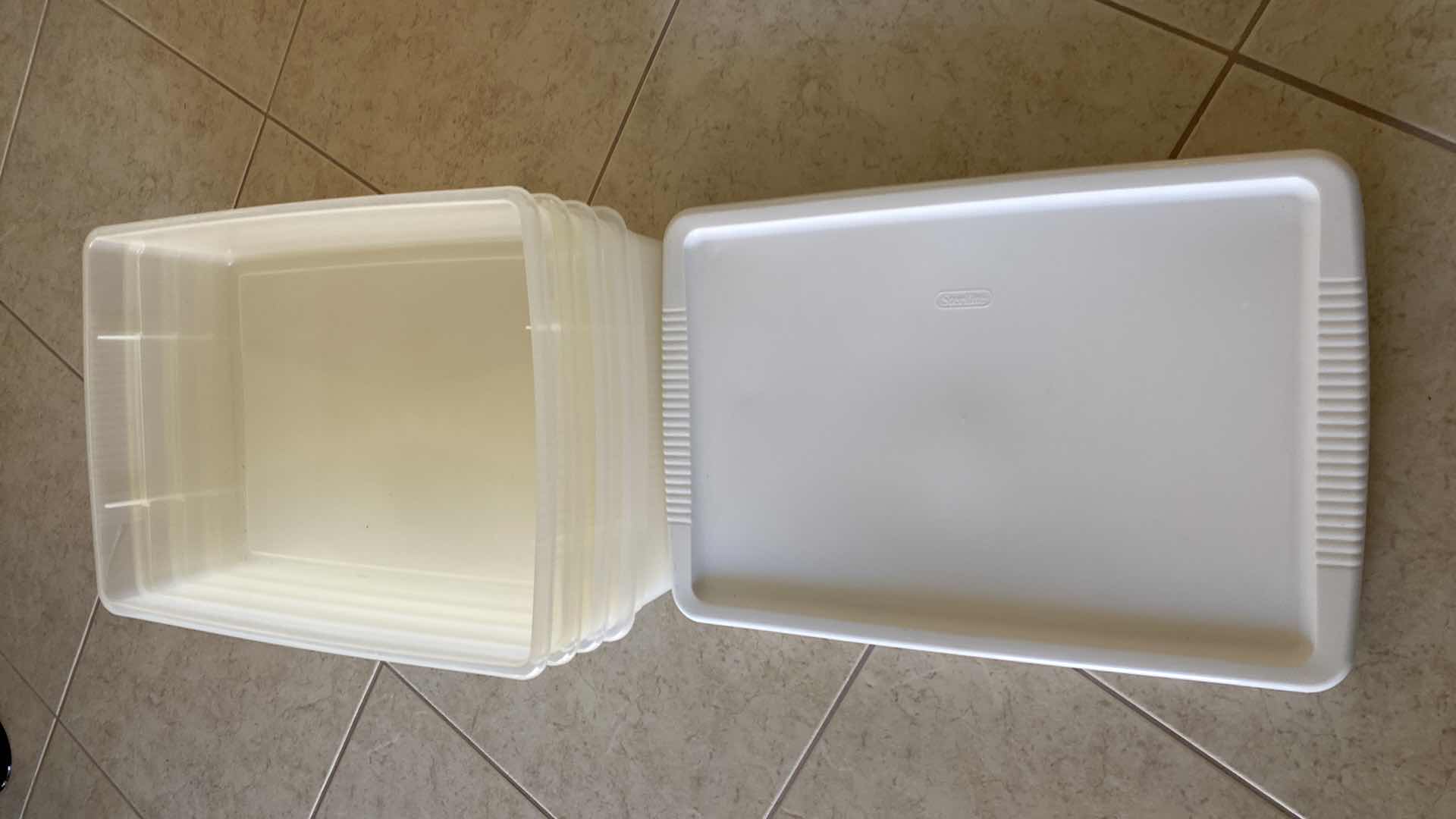 Photo 1 of 4 STERILITE STORAGE TOTES WITH LIDS 22” X 15” H6”