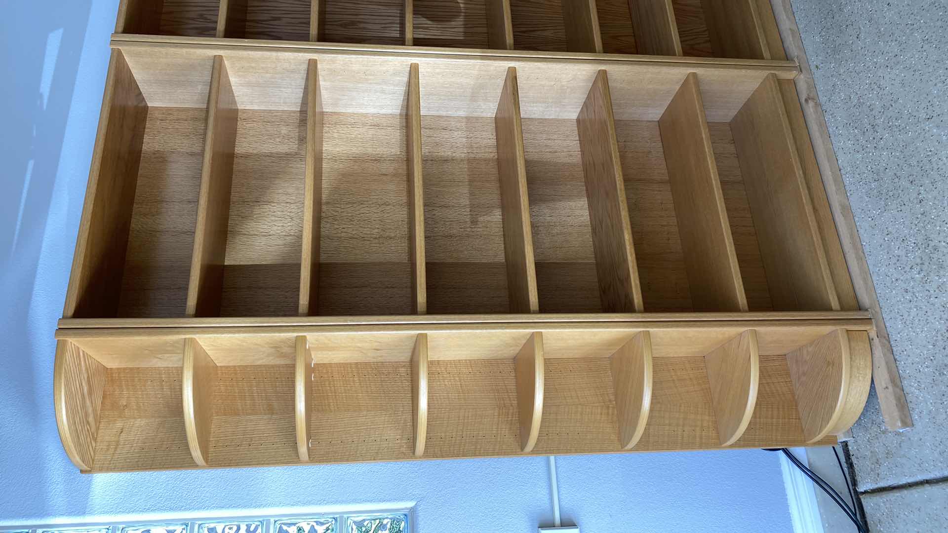 Photo 3 of OAK VENEER BOOK/DISPLAY CASE 96” X 13” H87”