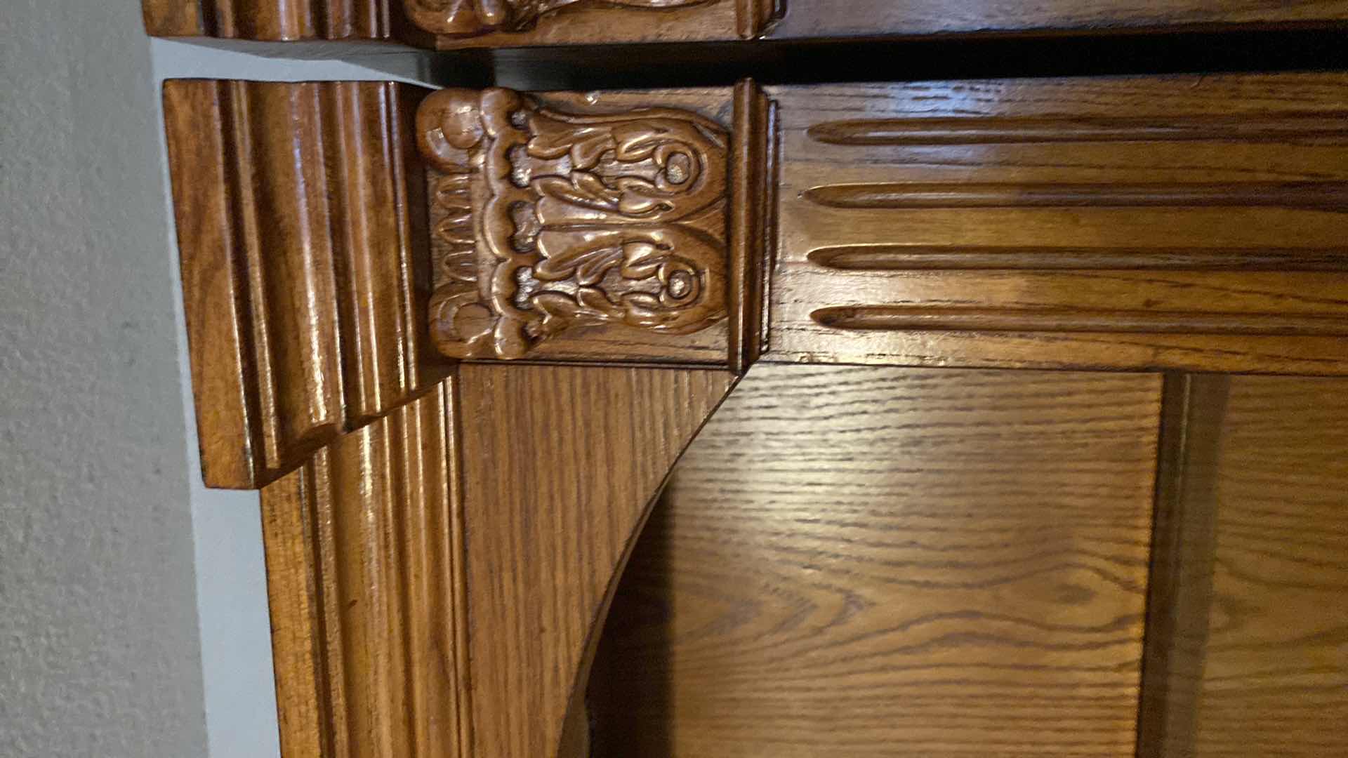 Photo 1 of OAK LIGHTED 6 SHELF BOOK CASE 48” X 13” H84” (TOTAL OF 5 AVAILABLE EACH SOLD SEPARATELY