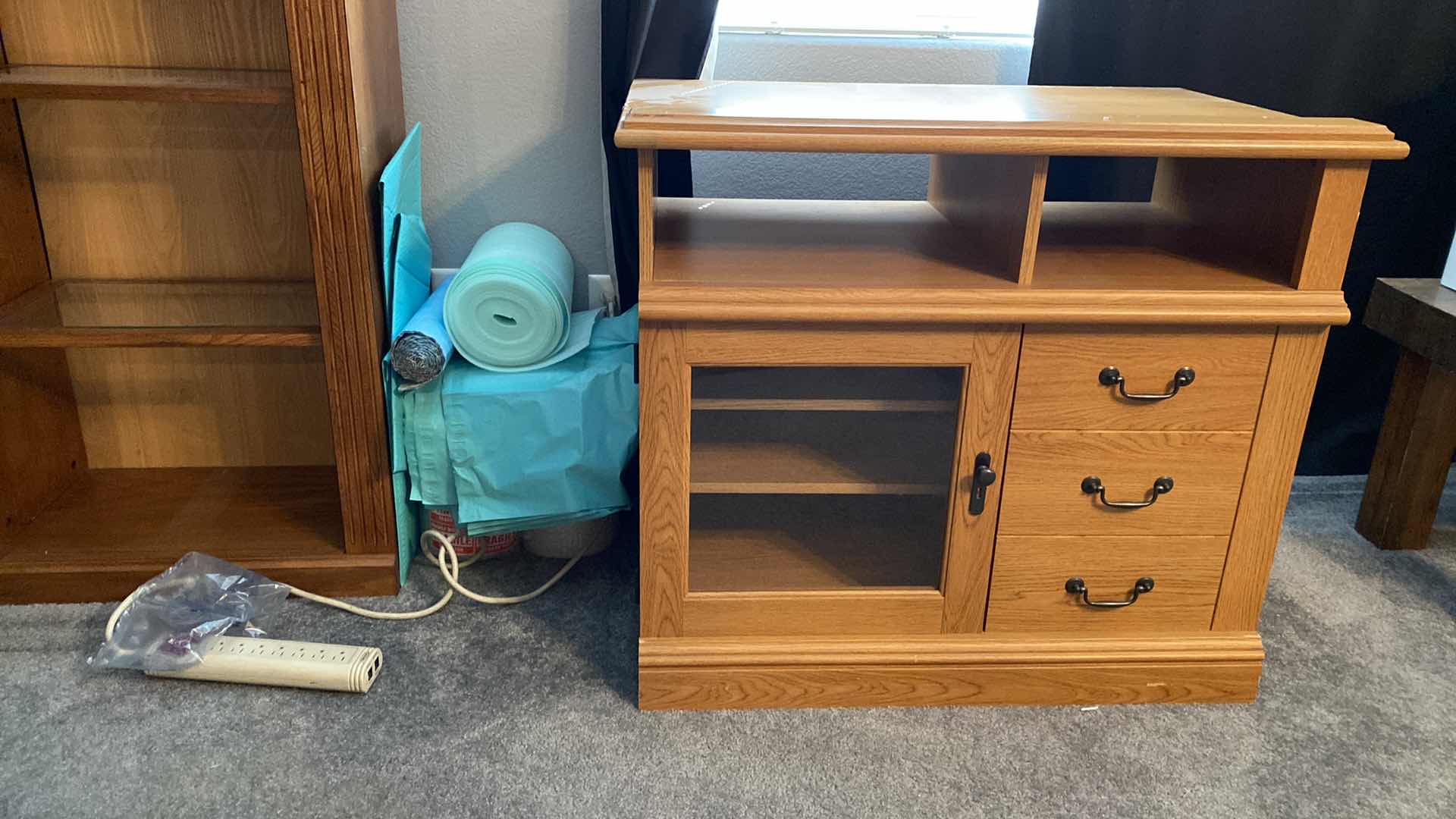 Photo 1 of OAK 2 DOOR CABINET 35” X 23” H30”