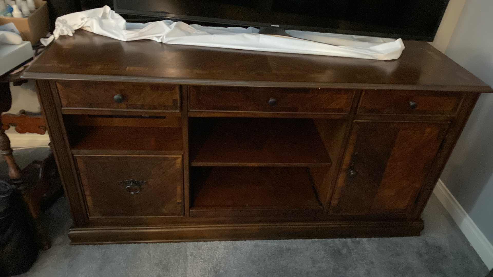 View 1 of 4 DRAWER AND 1 DOOR WOOD CREDENZA 60” X 22” H30”
