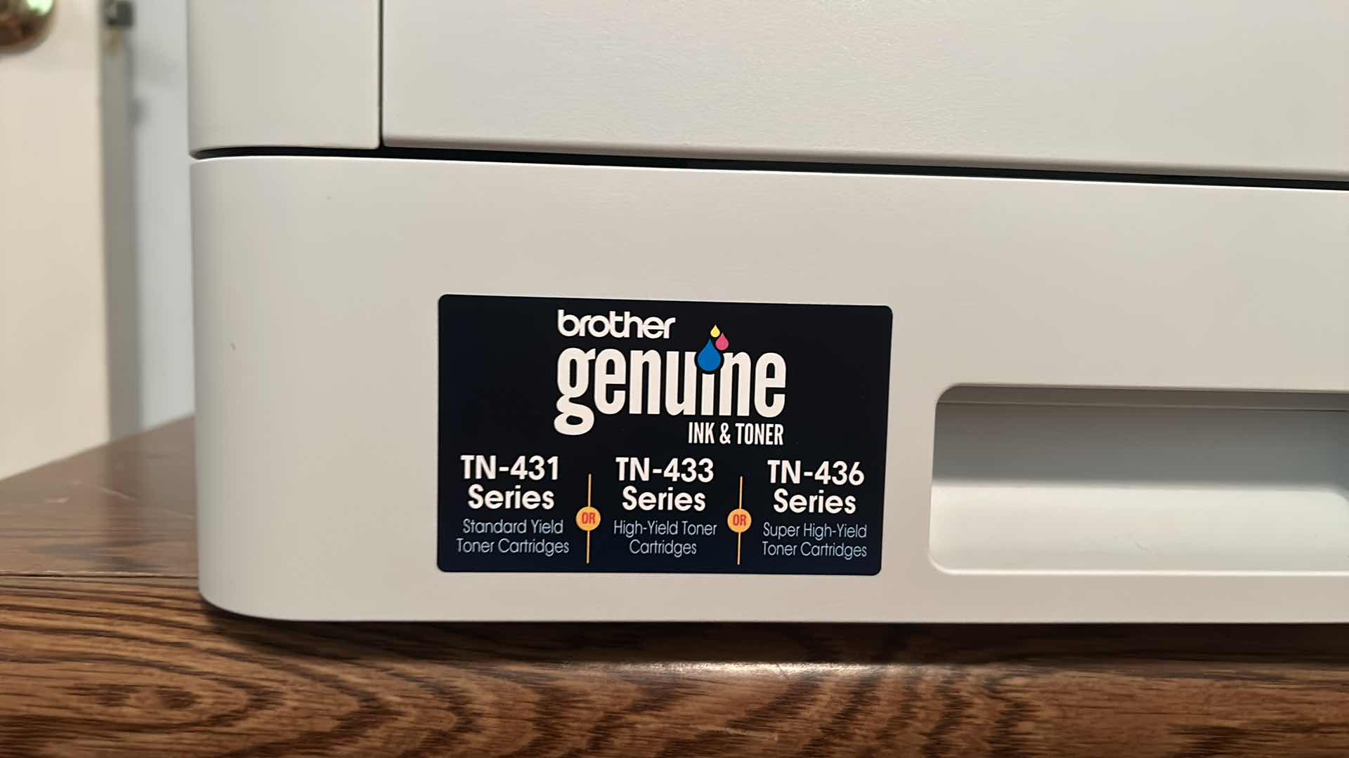 Photo 1 of BROTHER PRINTER - WITH PAPER, INK CARTRIDGES, PAPER AND LABELS ( TABLE SOLD SEPARATELY)