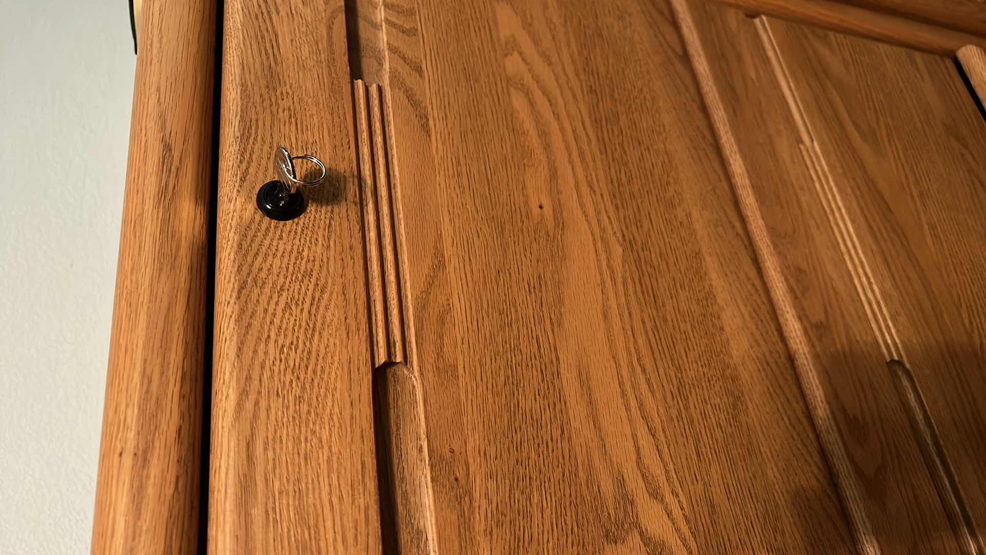 Photo 1 of SOLID WOOD LOCKING FILE CABINET WITH KEY 21” x 25” x H 55” includes file folders