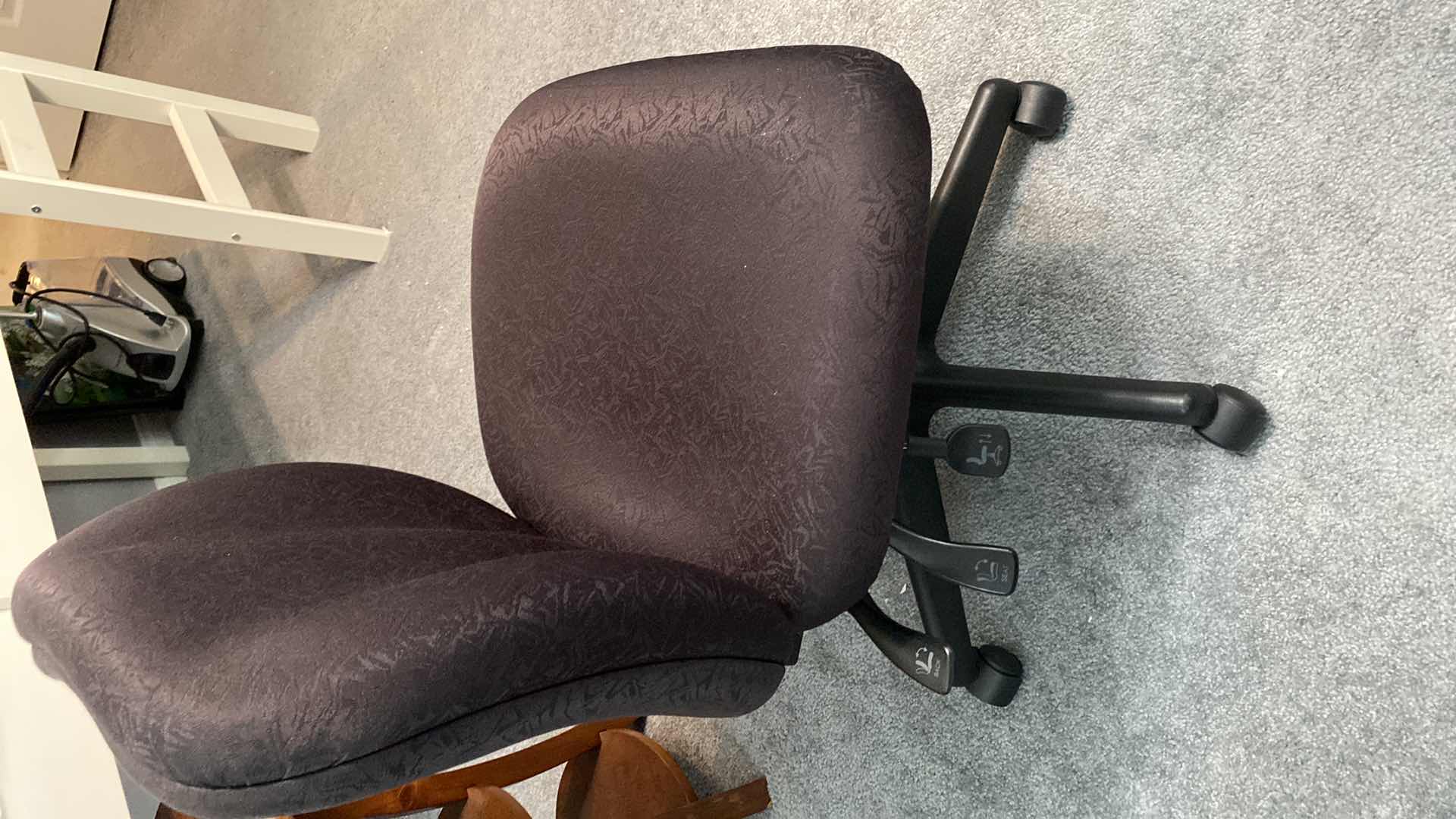 Photo 1 of ROLLING BLACK FABRIC ADJUSTABLE DESK CHAIR