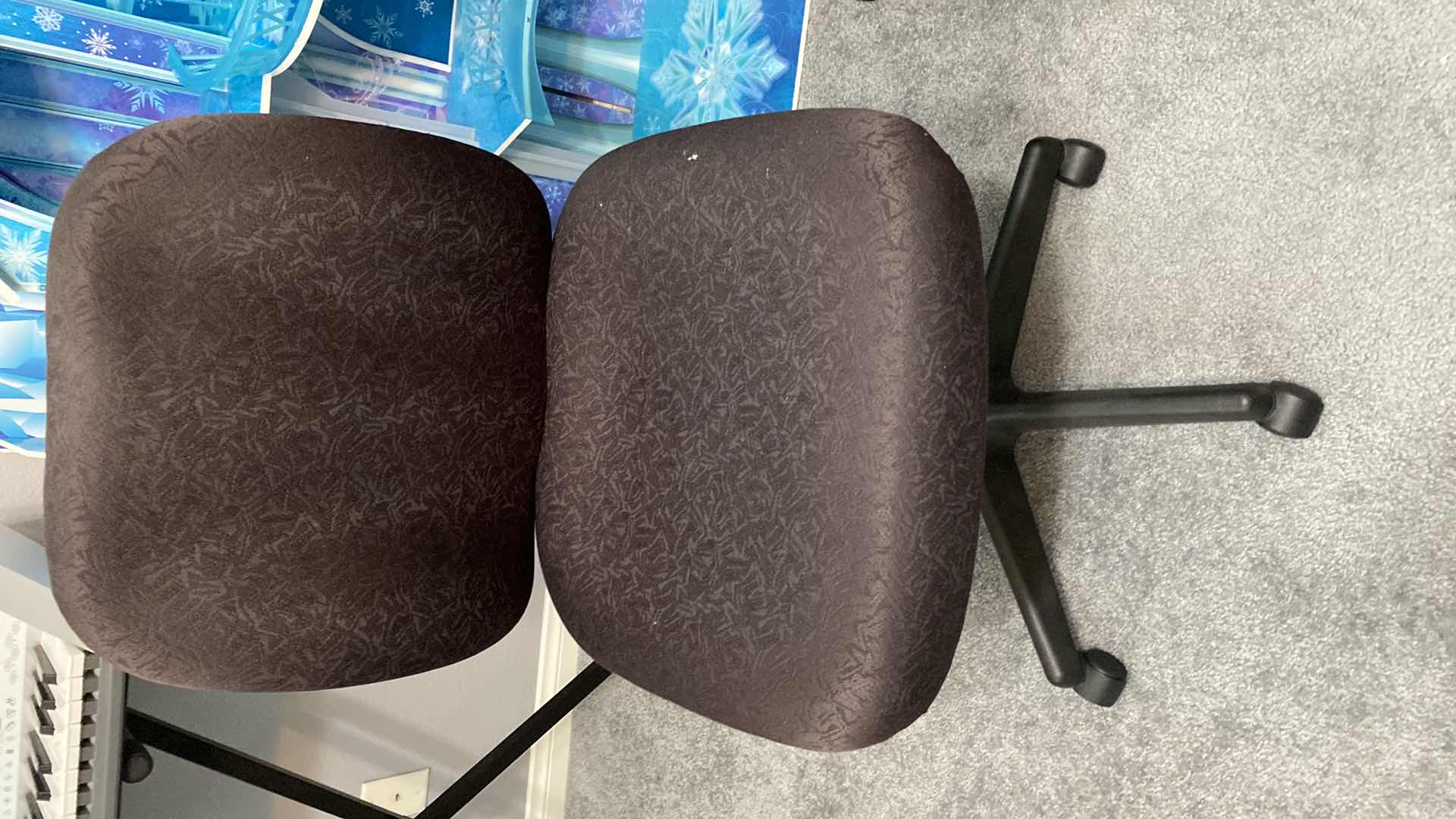 Photo 1 of ROLLING BLACK FABRIC ADJUSTABLE DESK CHAIR