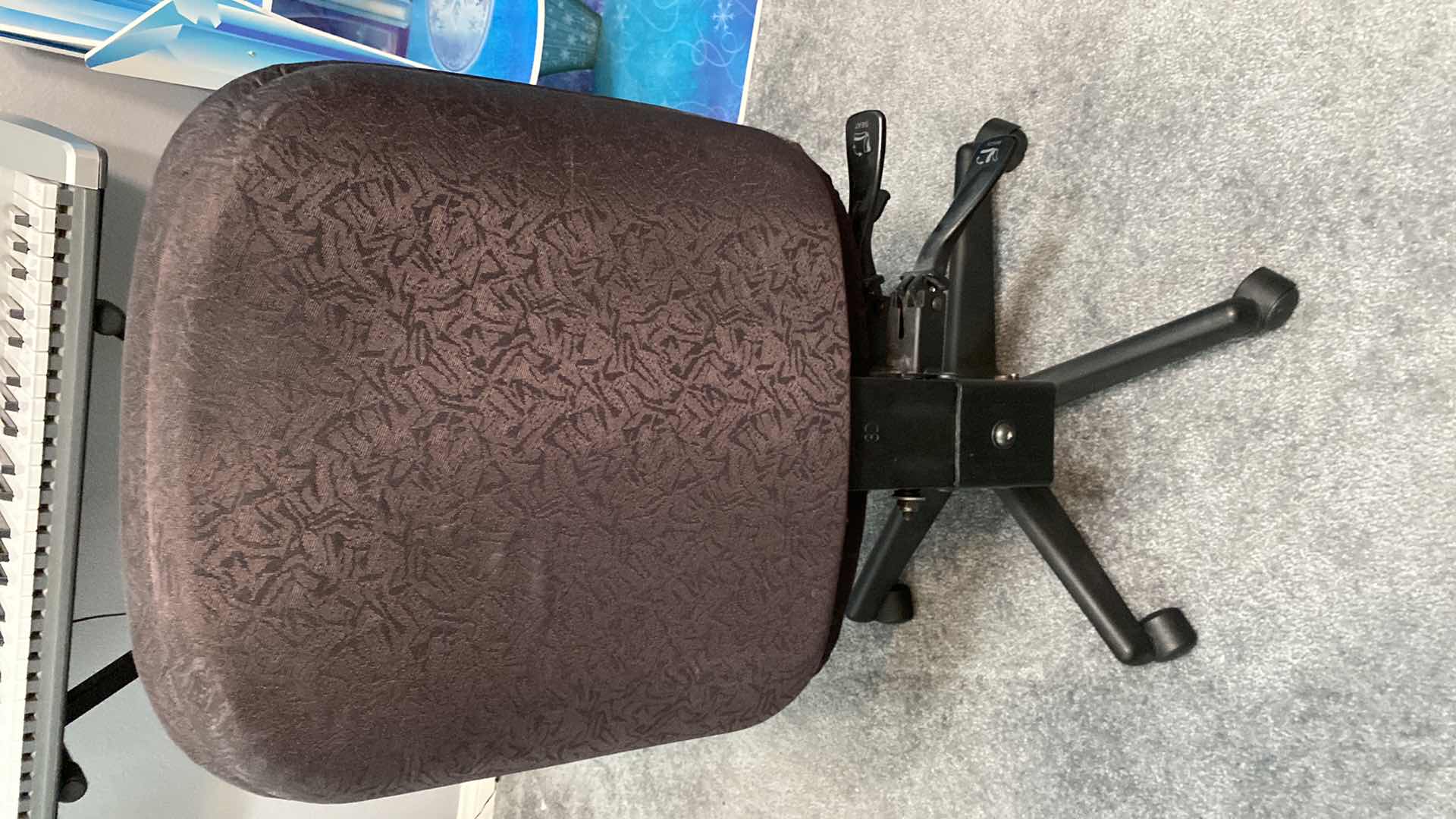 Photo 1 of ROLLING BLACK FABRIC ADJUSTABLE DESK CHAIR