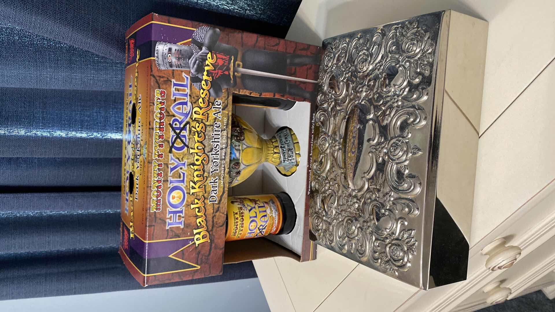 Photo 1 of PAIR OF LAMPS JEWELRY BOX AND HOLY GRAIL CUPS