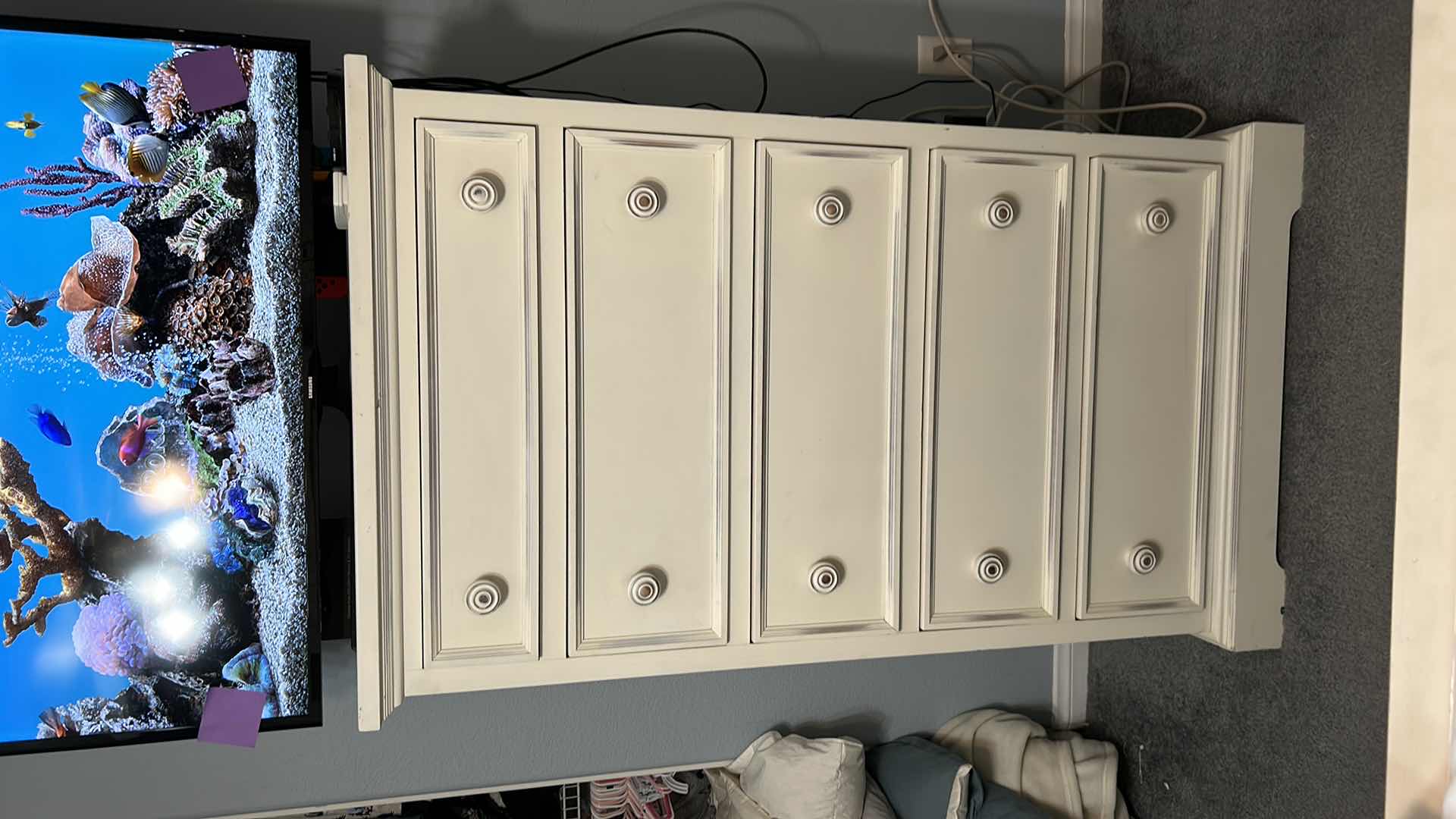 Photo 1 of ASHLEY FURNITURE CREAM FARMHOUSE STYLE DRESSER 33” x 18” x H56”