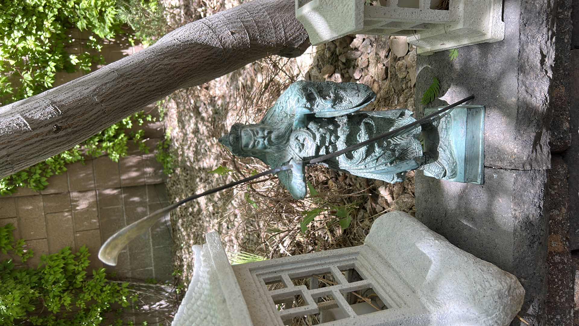 Photo 5 of OUTDOOR DECOR, SOLAR LAMPS AND METAL FIGURE