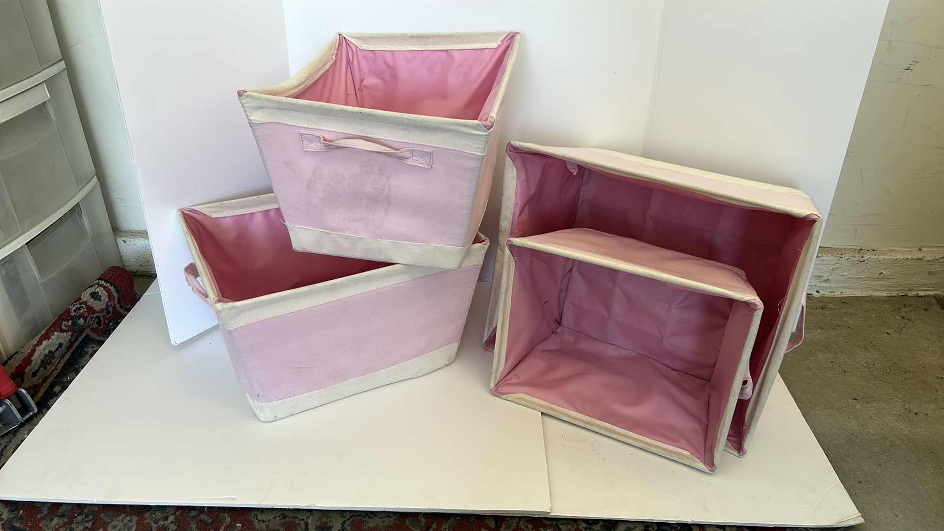 Photo 1 of ASSORTED CANVAS STORAGE BASKETS AND PAILS