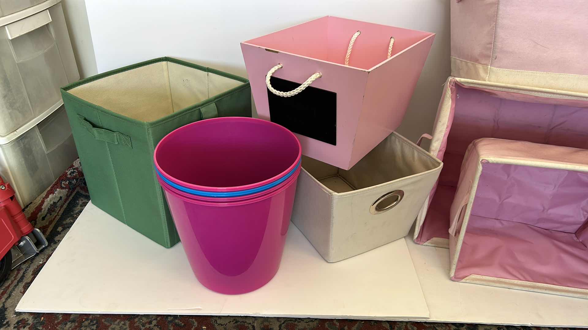 Photo 2 of ASSORTED CANVAS STORAGE BASKETS AND PAILS