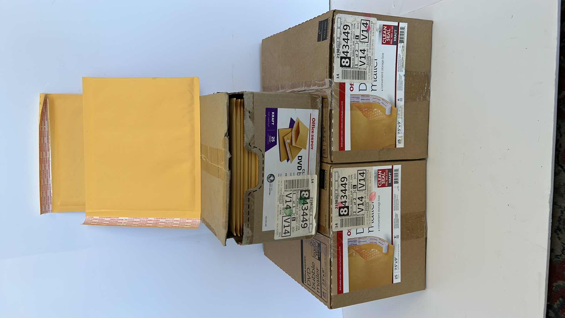 Photo 1 of 3 BOXES BUBBLE ENVELOPES (2 NEW)