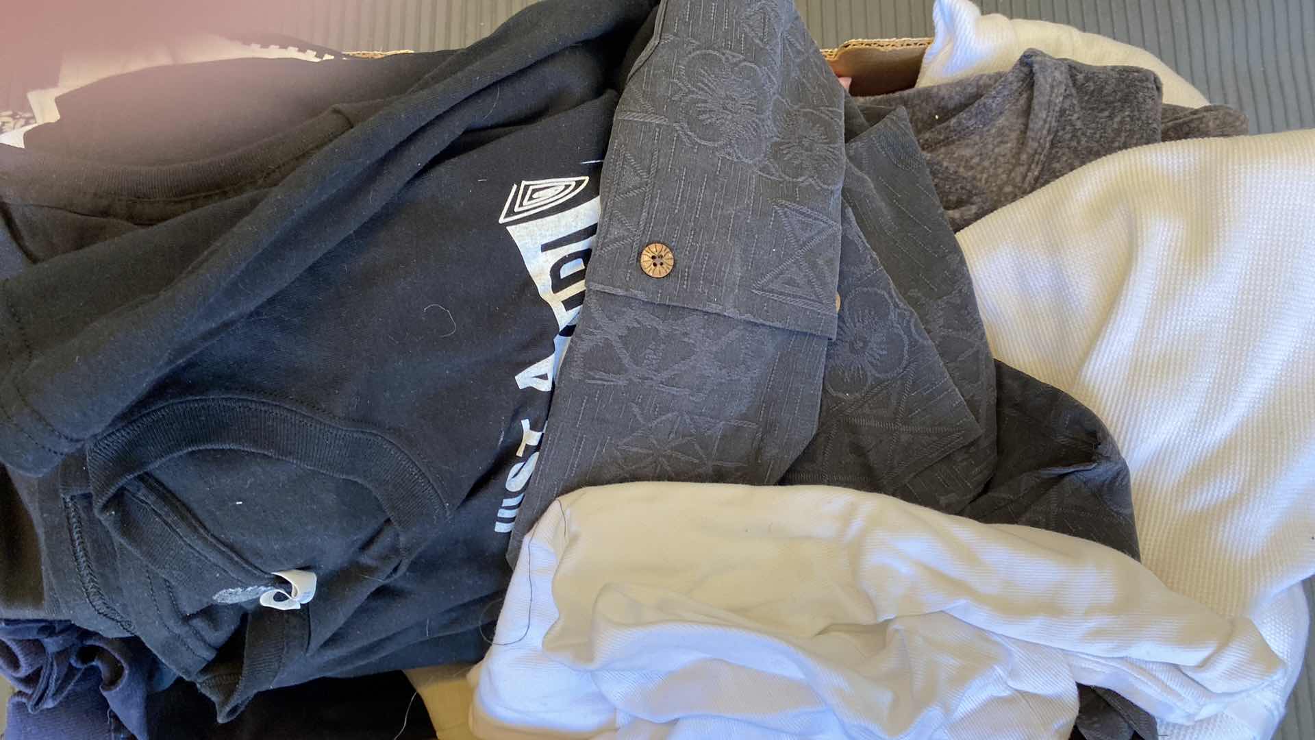 Photo 1 of BOX OF ASSORTED CLOTHING