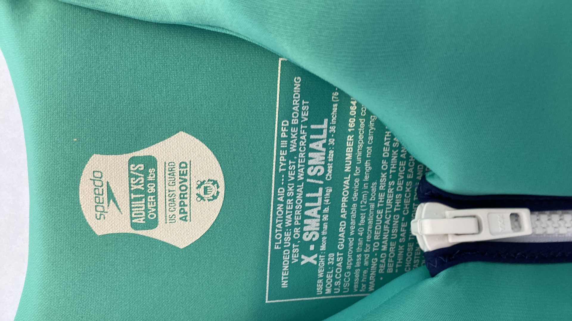 Photo 1 of NEW SPEEDO ADULT NEOPRENE LIFE JACKETS SIZE X-SMALL/SMALL AND MEDIUM/LARGE