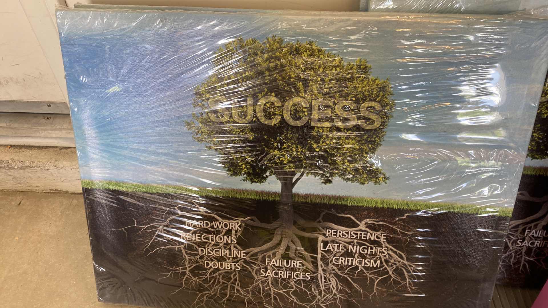 Photo 1 of 6 SUCCESS ARTWORK 24” X 18” AND PRINCESS WOOD WALL ART 16” X 16”