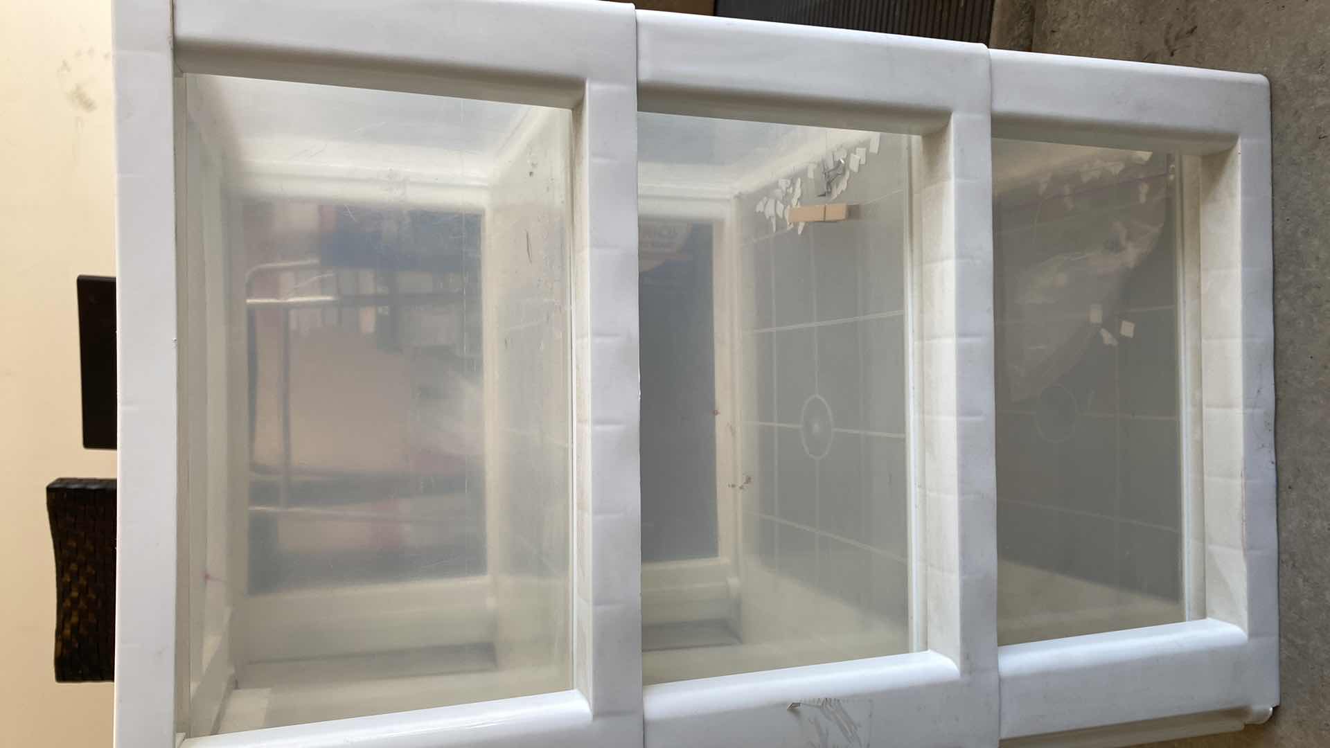 Photo 1 of 3 DRAWER PLASTIC STORAGE UNIT 14” X 16” H25”