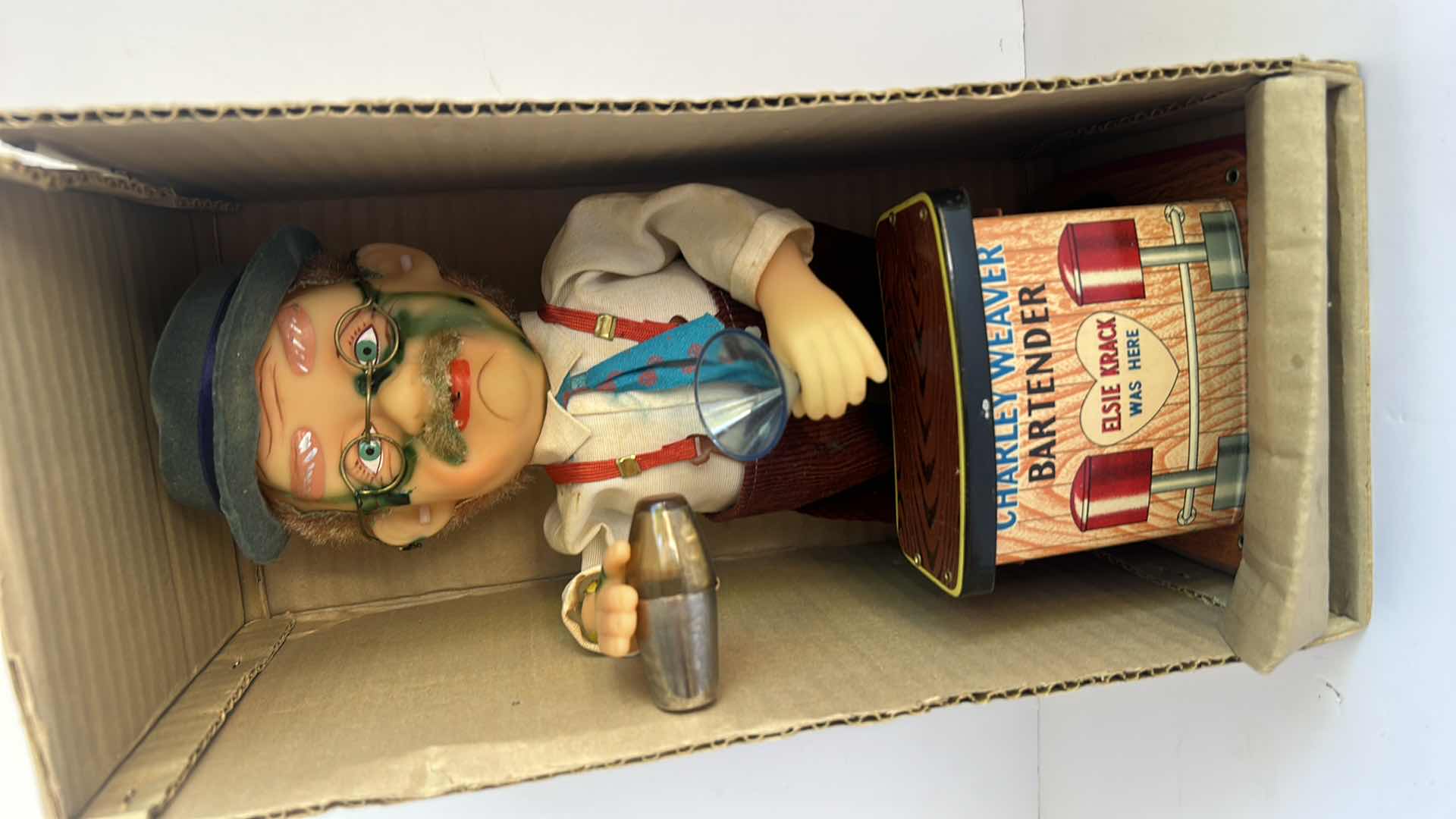 Photo 1 of VINTAGE CHARLIE WEAVER BATTERY POWERED BARTENDER