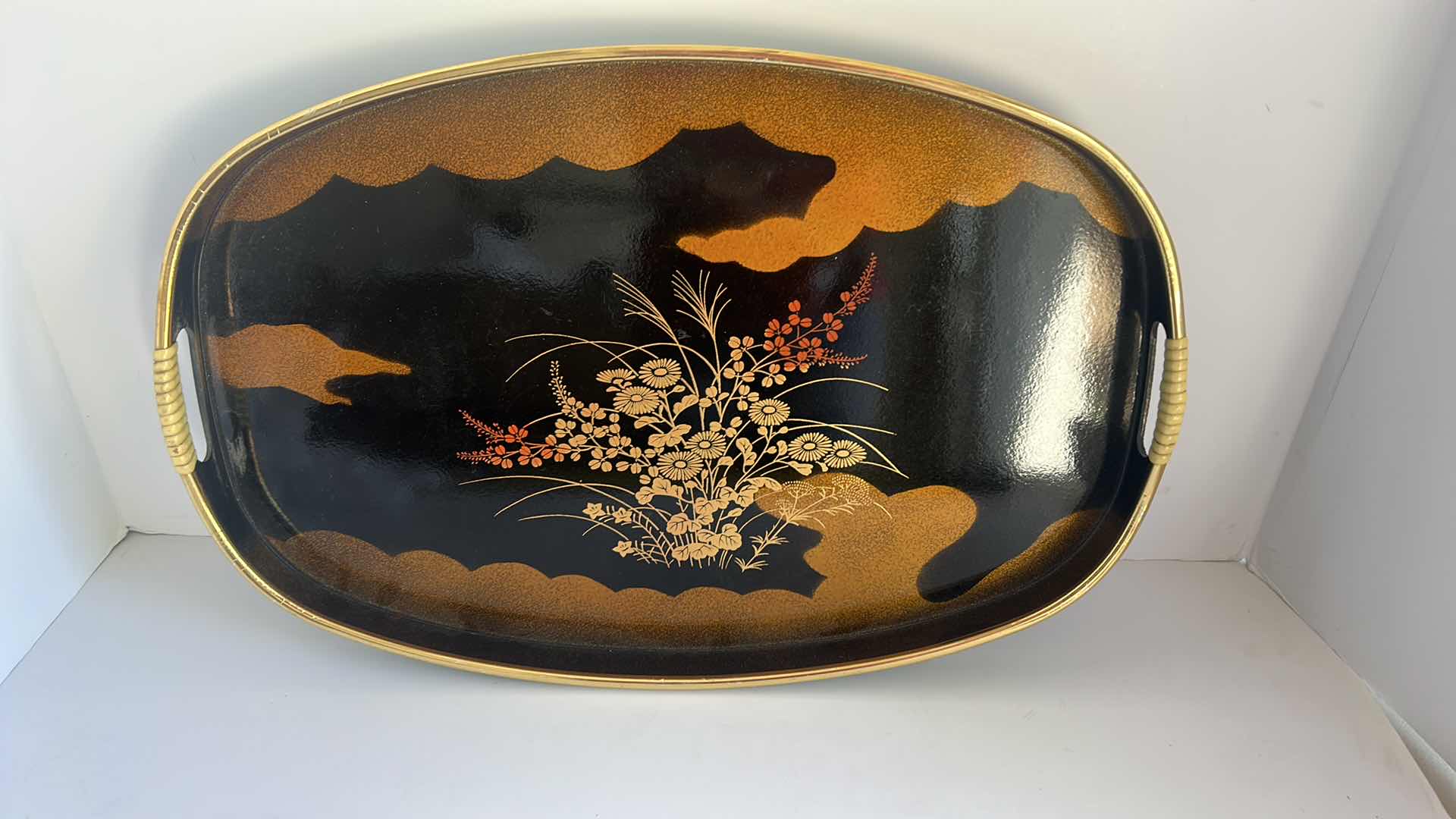 Photo 1 of HOME DECOR ASSORTMENT- 16” FIGURINE, TEASET AND TRAY