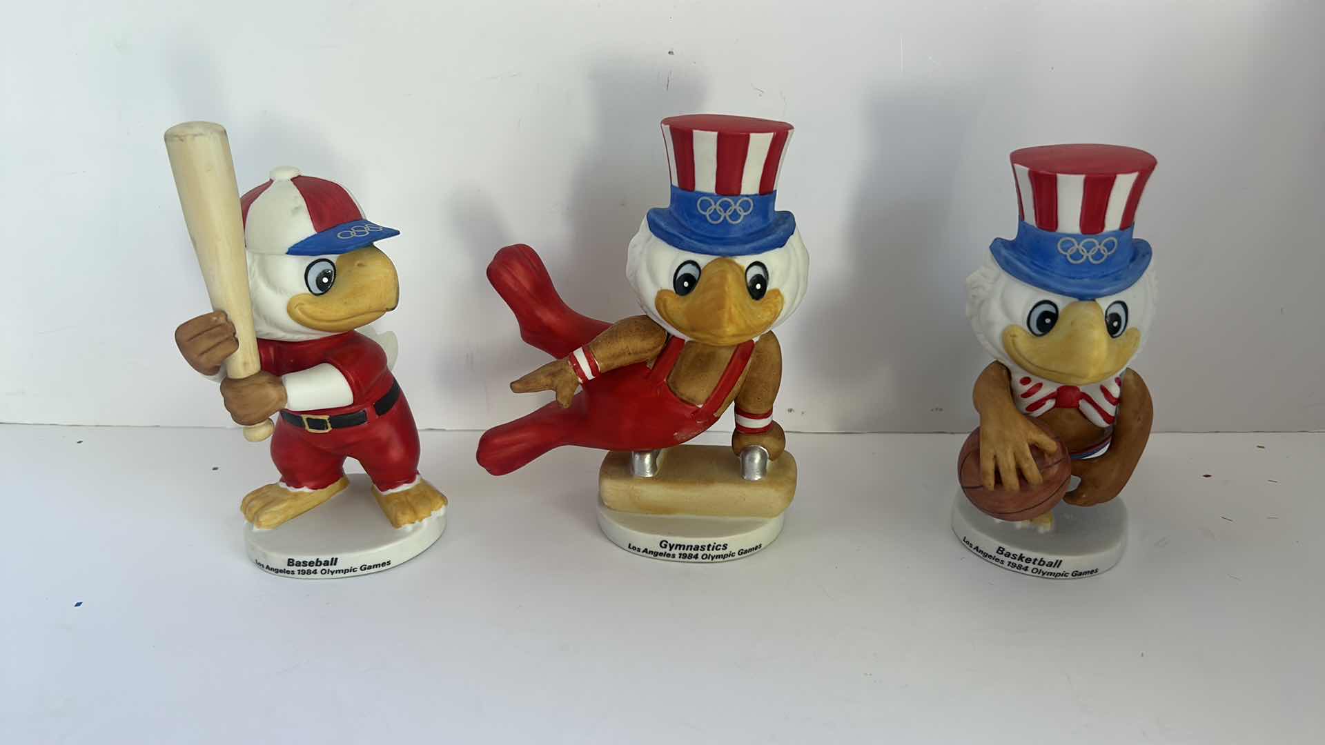 Photo 1 of 6 VINTAGE 5” PAPEL CERAMIC FIGURINES 1980 OLYMPICS