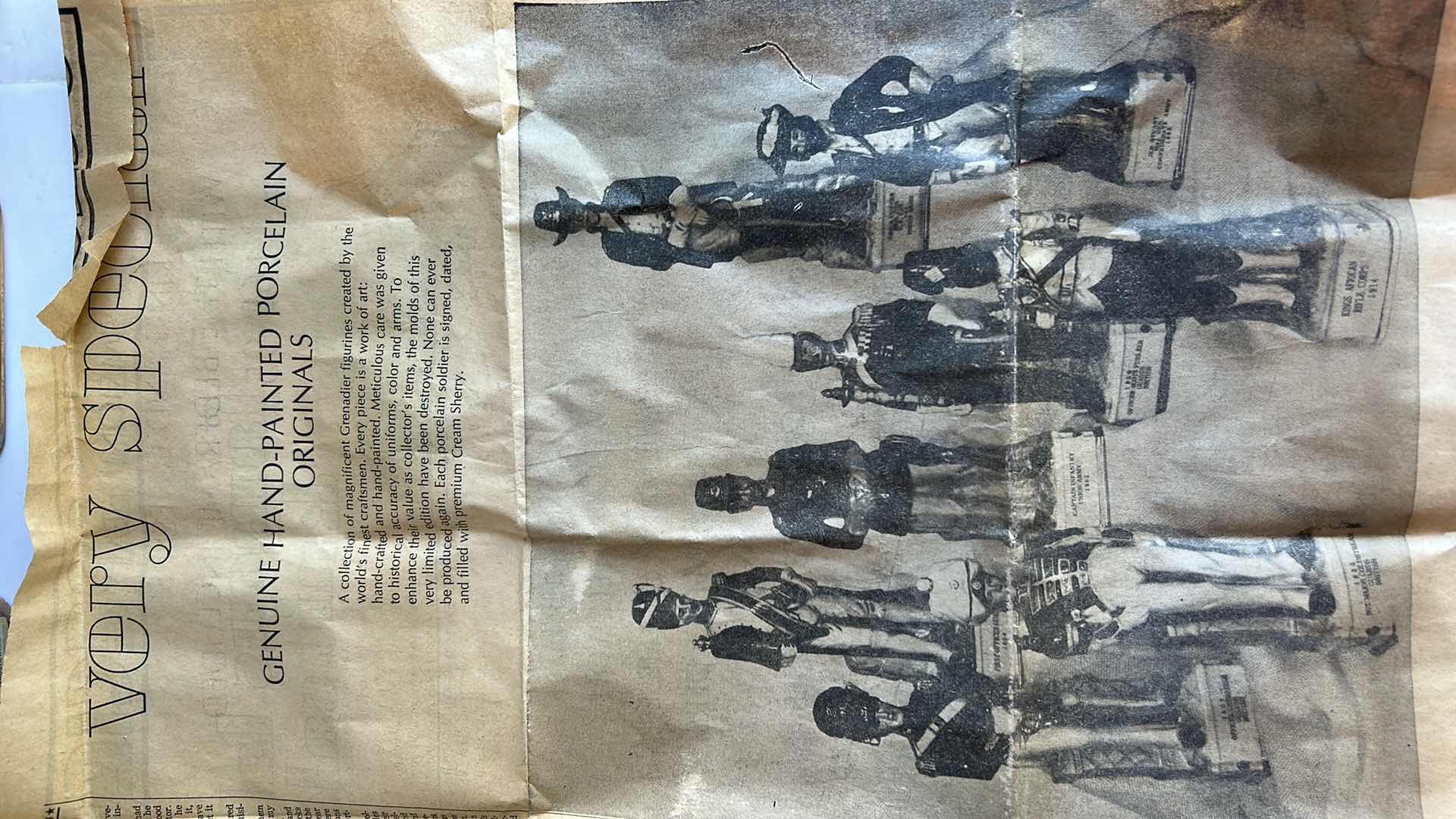 Photo 1 of RARE VERY LIMITED EDITION COLLECTION - 4 GENUINE HAND PAINTED PORCELAIN COLLECTIBLES, EACH IS SIGNED AND DATED  H14” (no alcohol) EMPTY BOTTLES