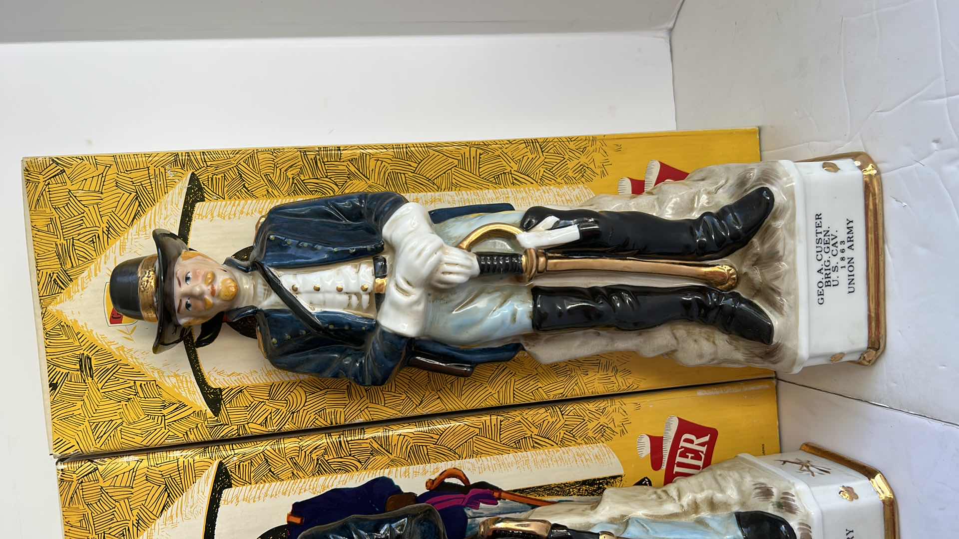 Photo 1 of RARE VERY LIMITED EDITION COLLECTION - 4 GENUINE HAND PAINTED PORCELAIN COLLECTIBLES, EACH IS SIGNED AND DATED  H14” (no alcohol) EMPTY BOTTLES