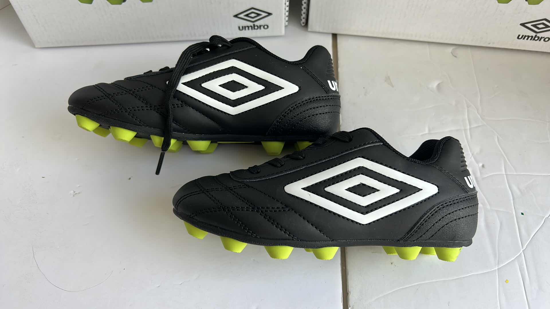 Photo 1 of 3 PAIRS NEW CHILDS SOCCER CLEATS 2 SIZE 2, 1 SIZE 13