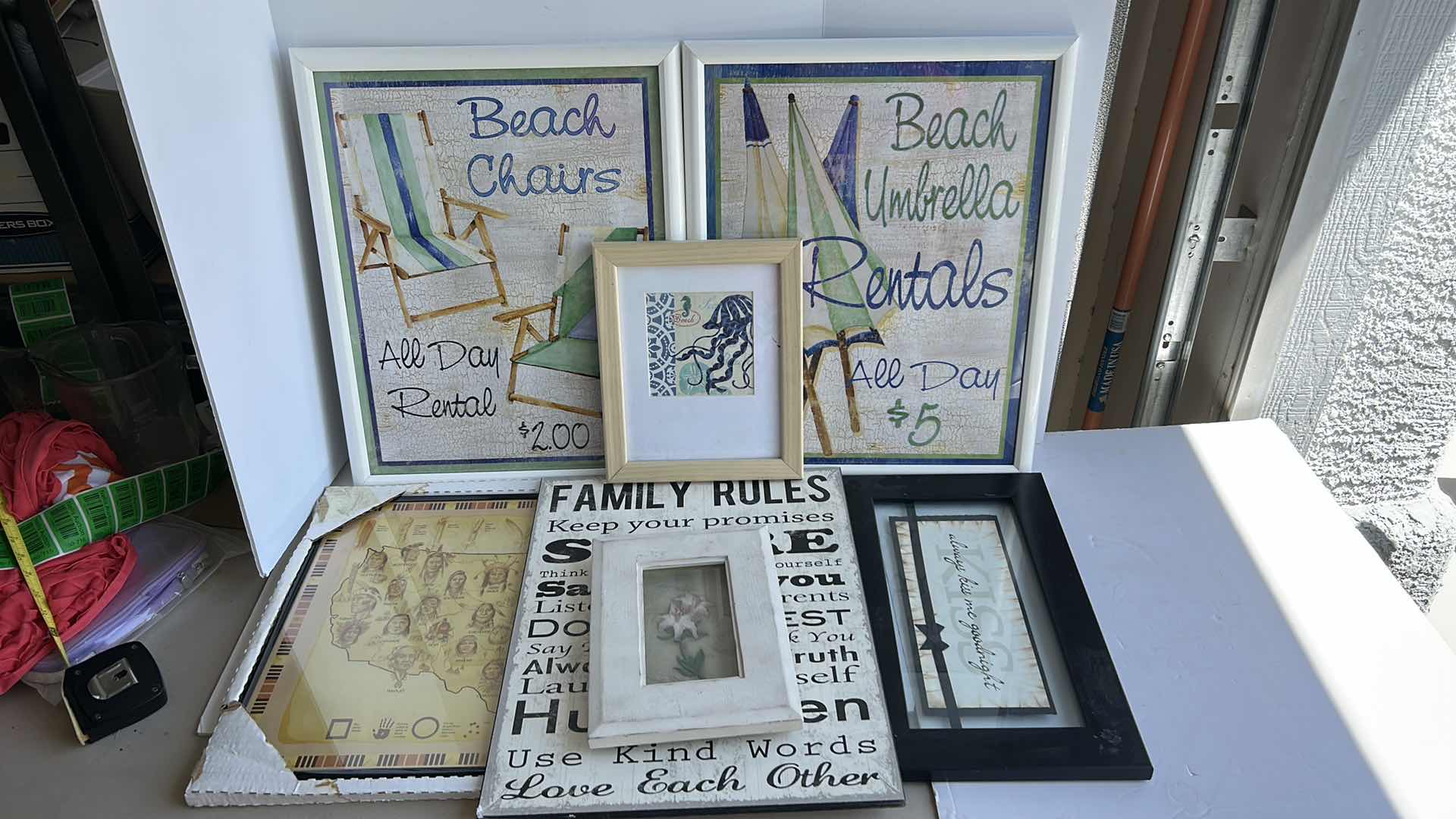 Photo 1 of 7 PIECES ARTWORK ASSORTMENT ( LARGEST 21” x 17”)