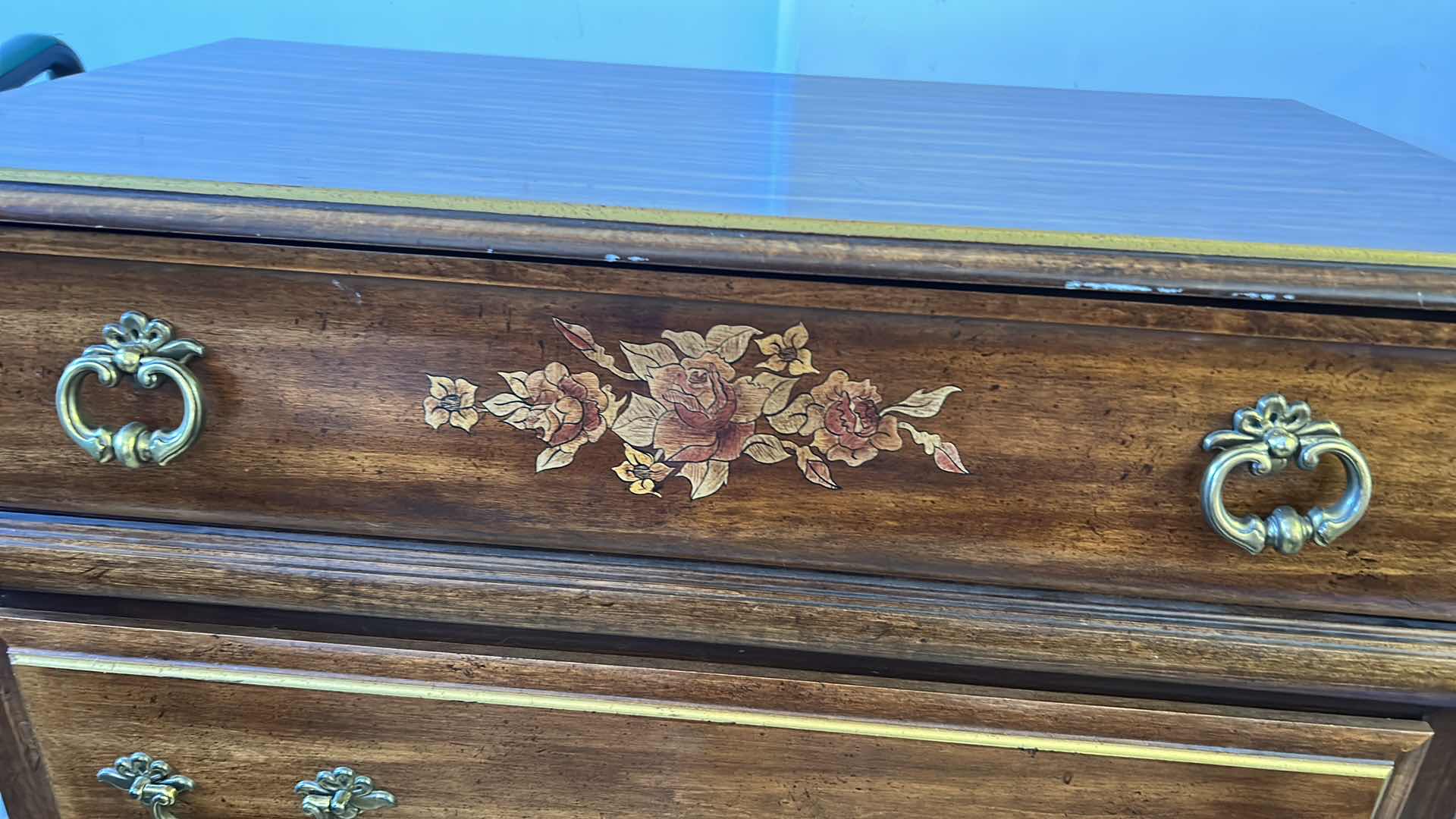 Photo 1 of VINTAGE  WOOD 4 DRAWER DRESSER